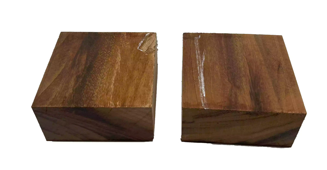 Pack of 2, Jobillo Hardwood Bowl Turning Square Wood Blanks 4&quot; x 4&quot; x 2&quot; 