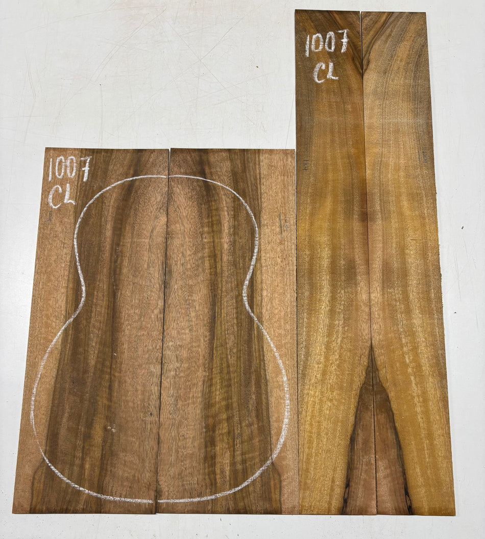 Flame Chocolate Mango Classical Guitar Back and Side Set #1007