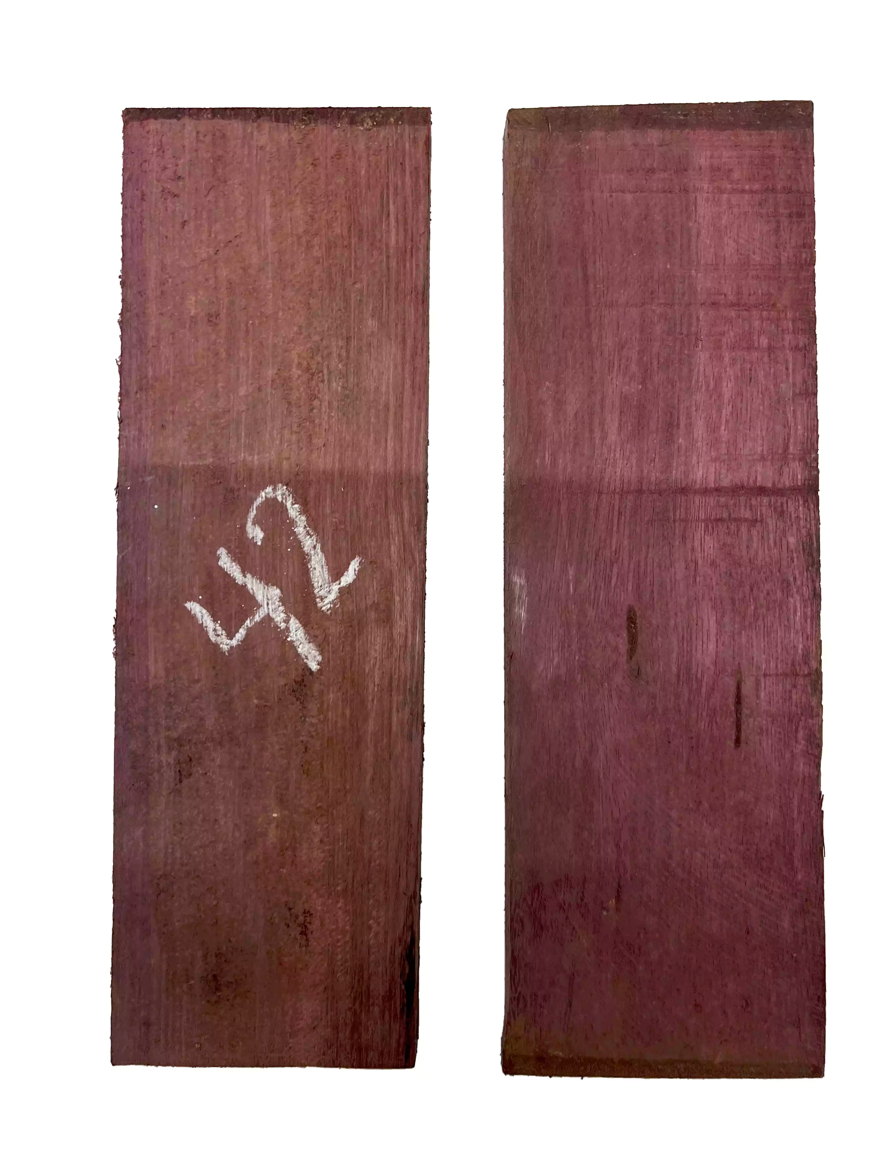 Pack of 2, Purpleheart Thin Stock Three Dimensional Lumber Board 12" x 4" x 3/4" #42 - Exotic Wood Zone - Buy online Across USA 