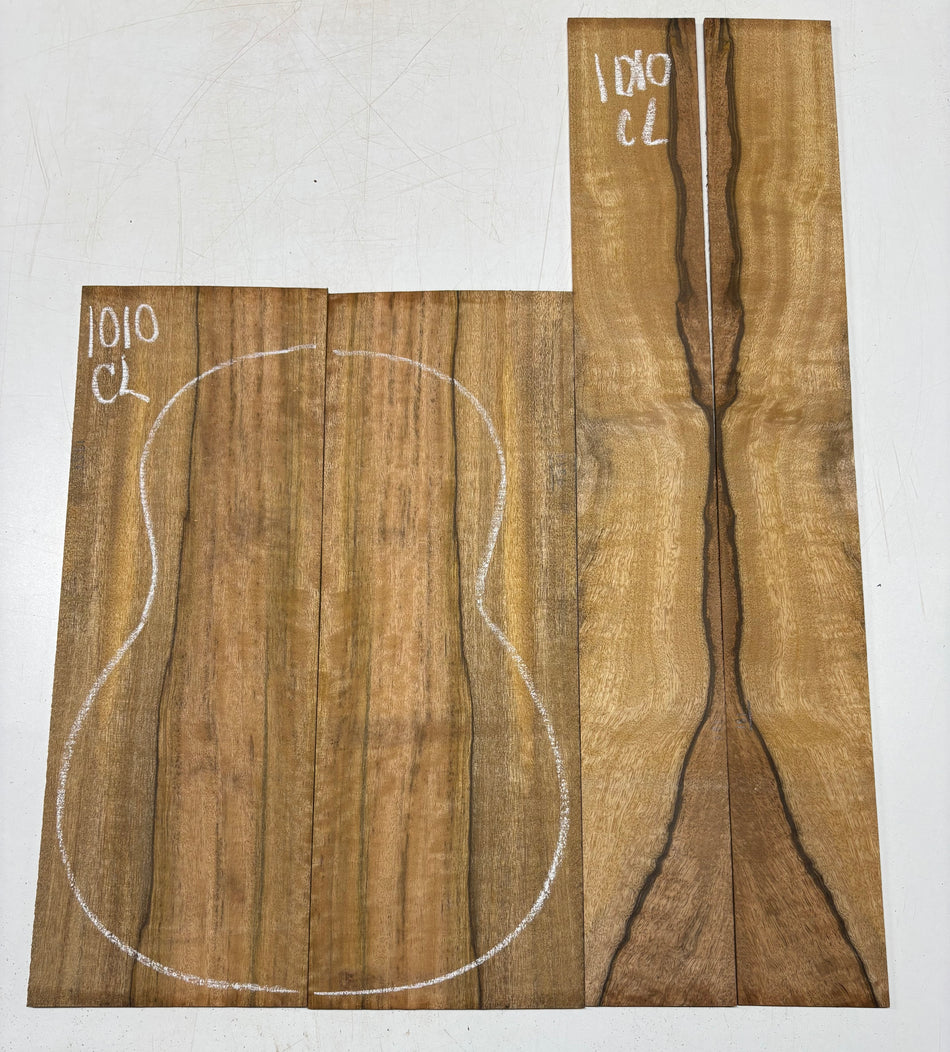 Flame Chocolate Mango Classical Guitar Back and Side Set #1010