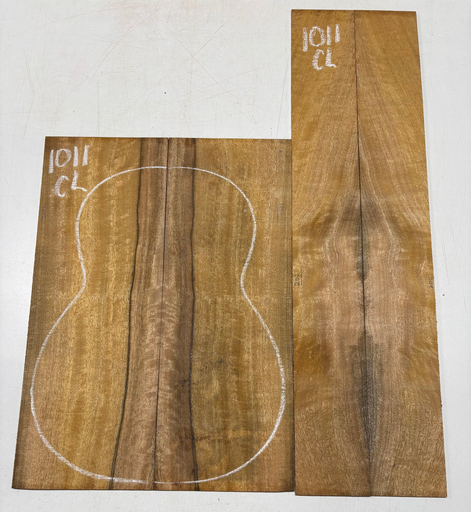 Flame Chocolate Mango Classical Guitar Back and Side Set #1011
