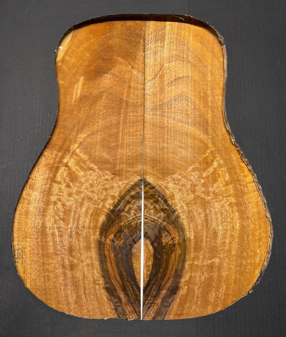 Flame Chocolate Mango Classical Guitar Back and Side Set #1014