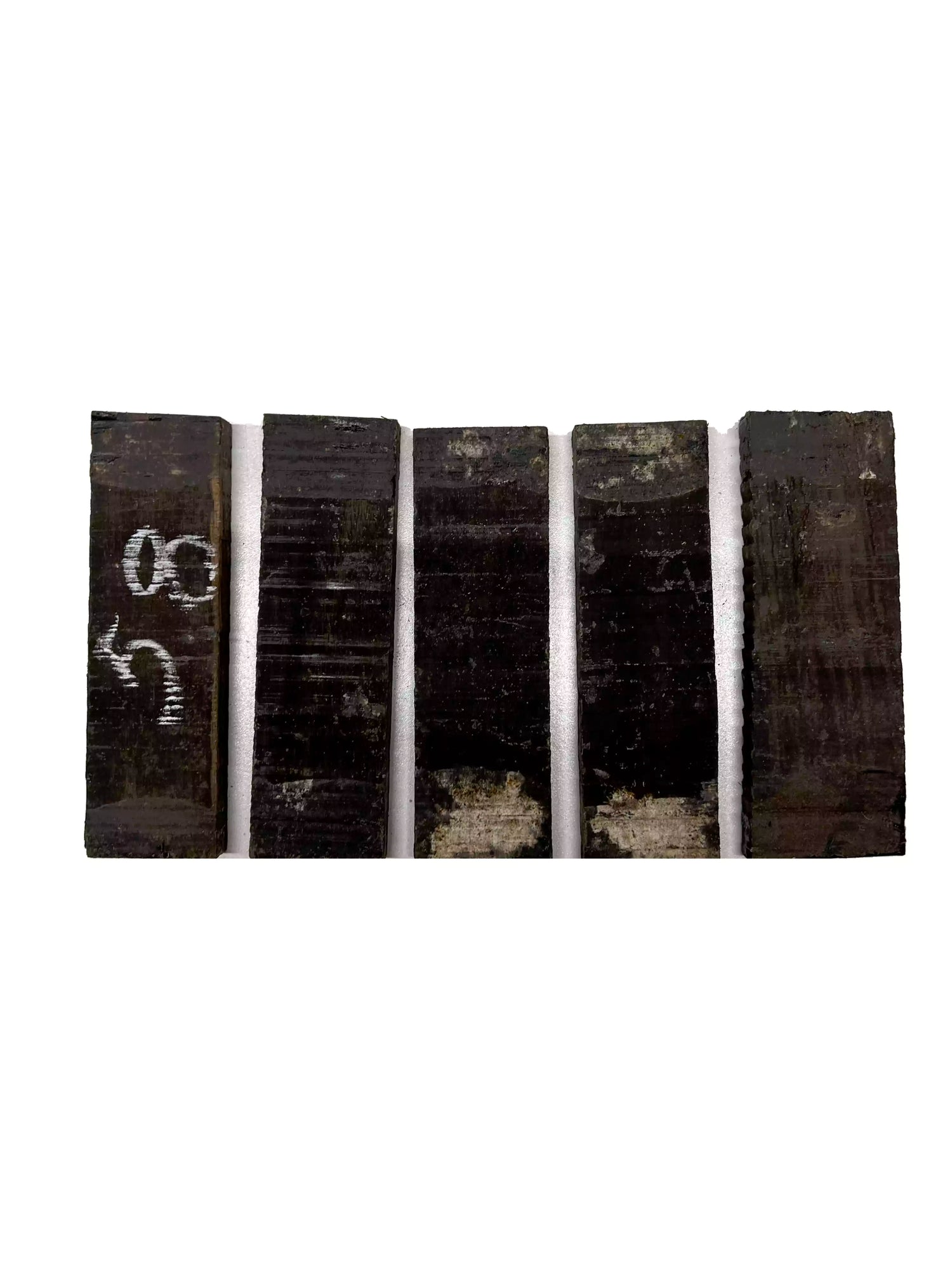 Pack of 5, Gaboon Ebony Knife Turning Wood Blanks 6&quot; x 1-3/4&quot; x 1/2&quot; 