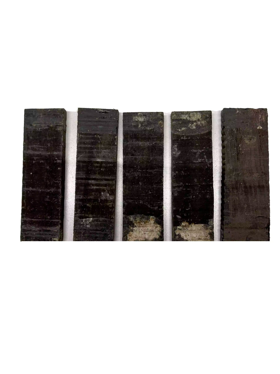 Pack of 5, Gaboon Ebony Knife Turning Wood Blanks 6" x 1-3/4" x 1/2" #58 - Exotic Wood Zone - Buy online Across USA 