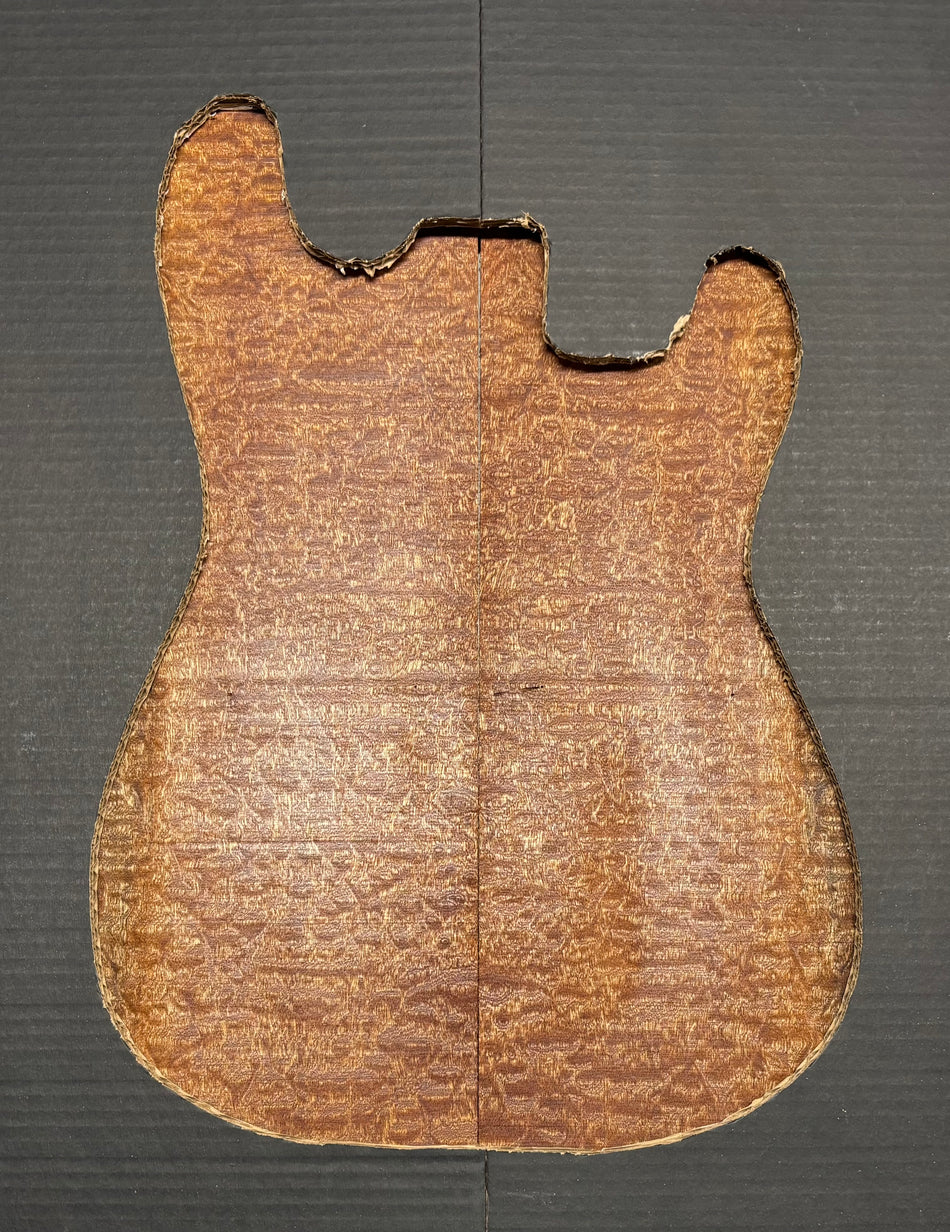 Quilted Sapele Guitar Drop Top - 21-1/2" x 7-1/4" x 3/8" #501