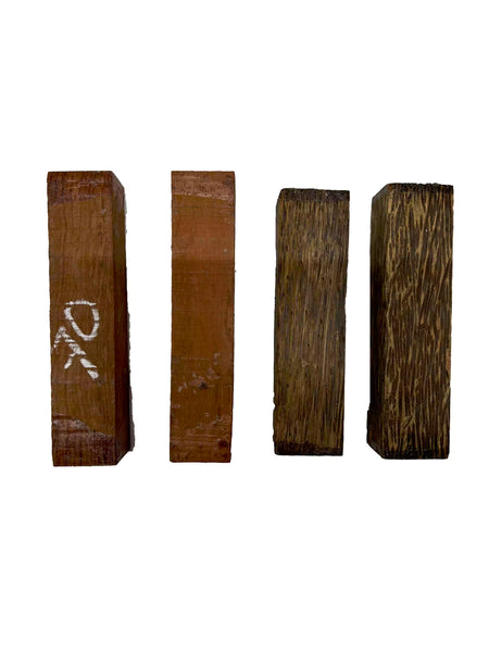 Pack of 4, Black Palm+Bubinga Hardwood Turning Square Wood Blanks 6"x1-1/2"x1-1/2" #70 - Exotic Wood Zone - Buy online Across USA 