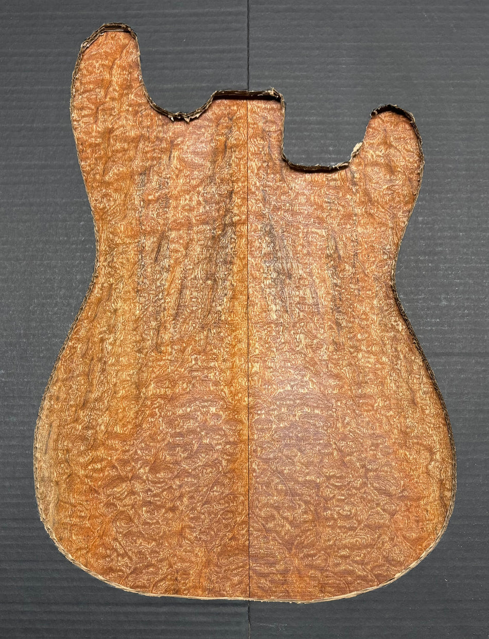 Quilted Sapele Guitar Drop Top - 21-1/2" x 7-1/4" x 3/8" #502