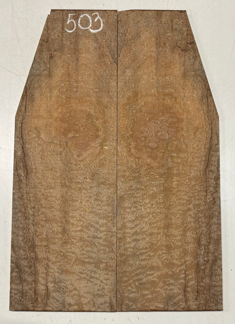Quilted Sapele Guitar Drop Top - 21-1/2" x 7-1/4" x 3/8" #503
