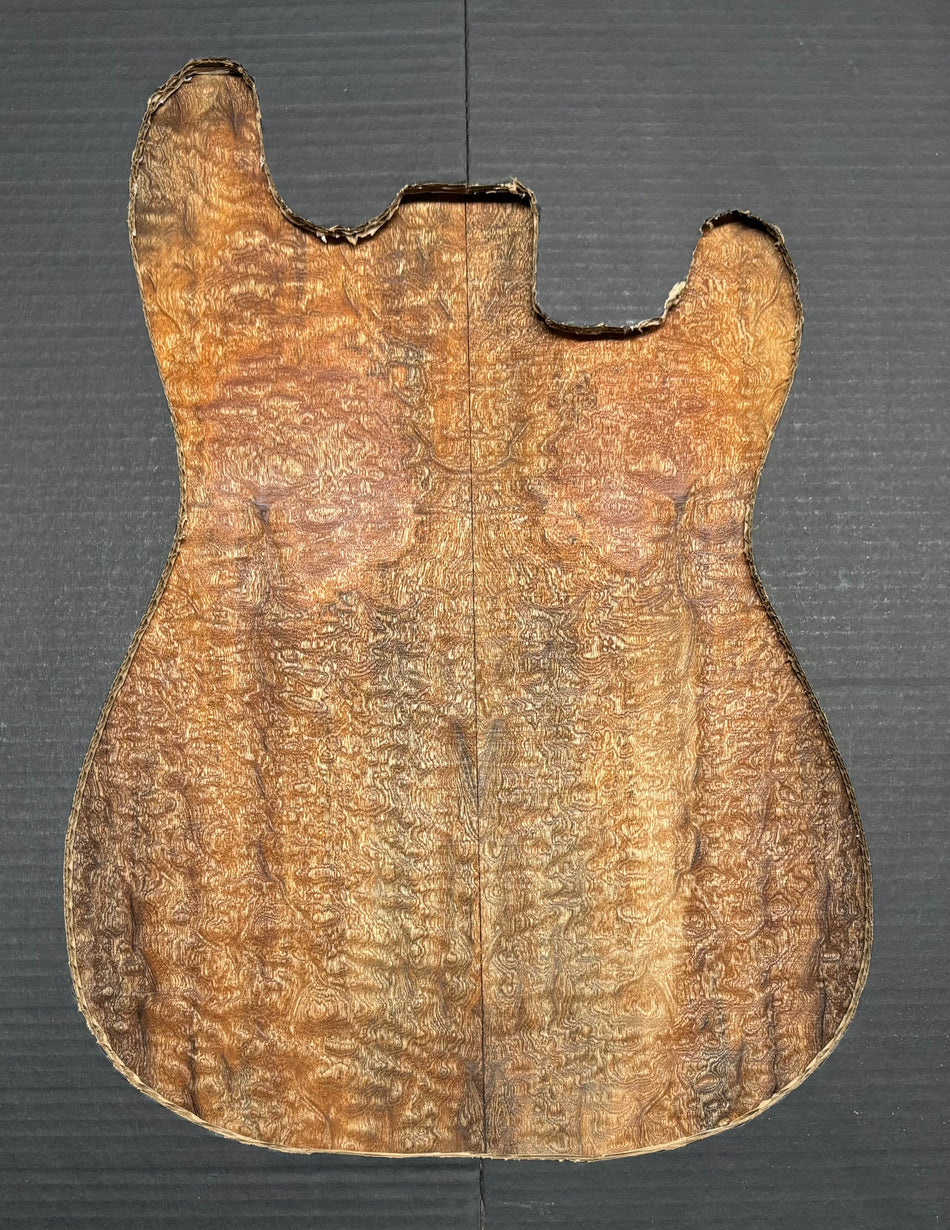 Quilted Sapele Guitar Drop Top - 21-1/2" x 7-1/4" x 3/8" #503
