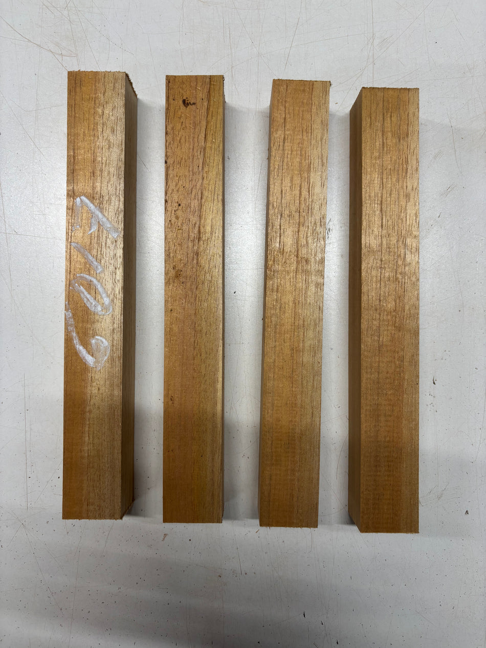 4 Pack, Spanish Cedar Turning Wood Blank 12"x1-1/2"x1-1/2"#6017