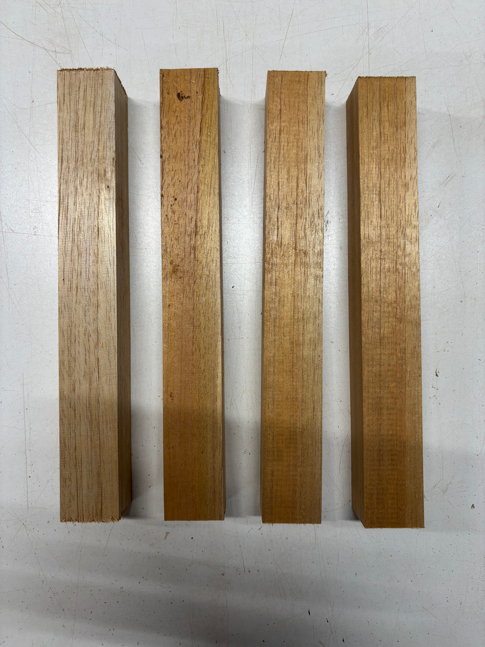4 Pack, Spanish Cedar Turning Wood Blank 12"x1-1/2"x1-1/2"#6017