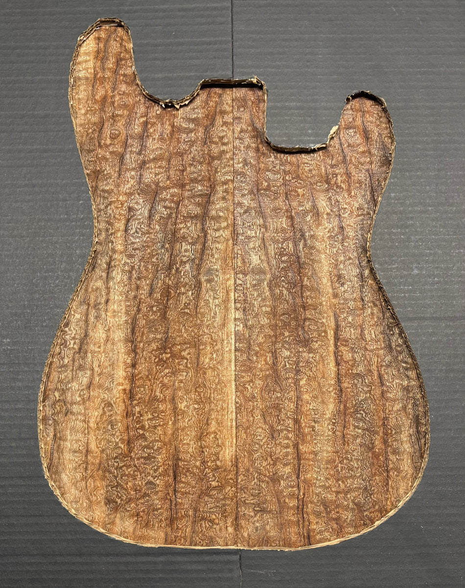 Quilted Sapele Guitar Drop Top - 21-1/2" x 7-1/4" x 3/8" #504