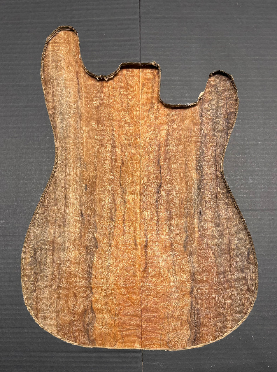 Quilted Sapele Guitar Drop Top - 21-1/2" x 7-1/4" x 3/8" #506