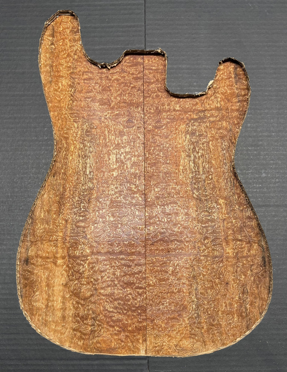 Quilted Sapele Guitar Drop Top - 21-1/2" x 7-1/4" x 3/8" #507