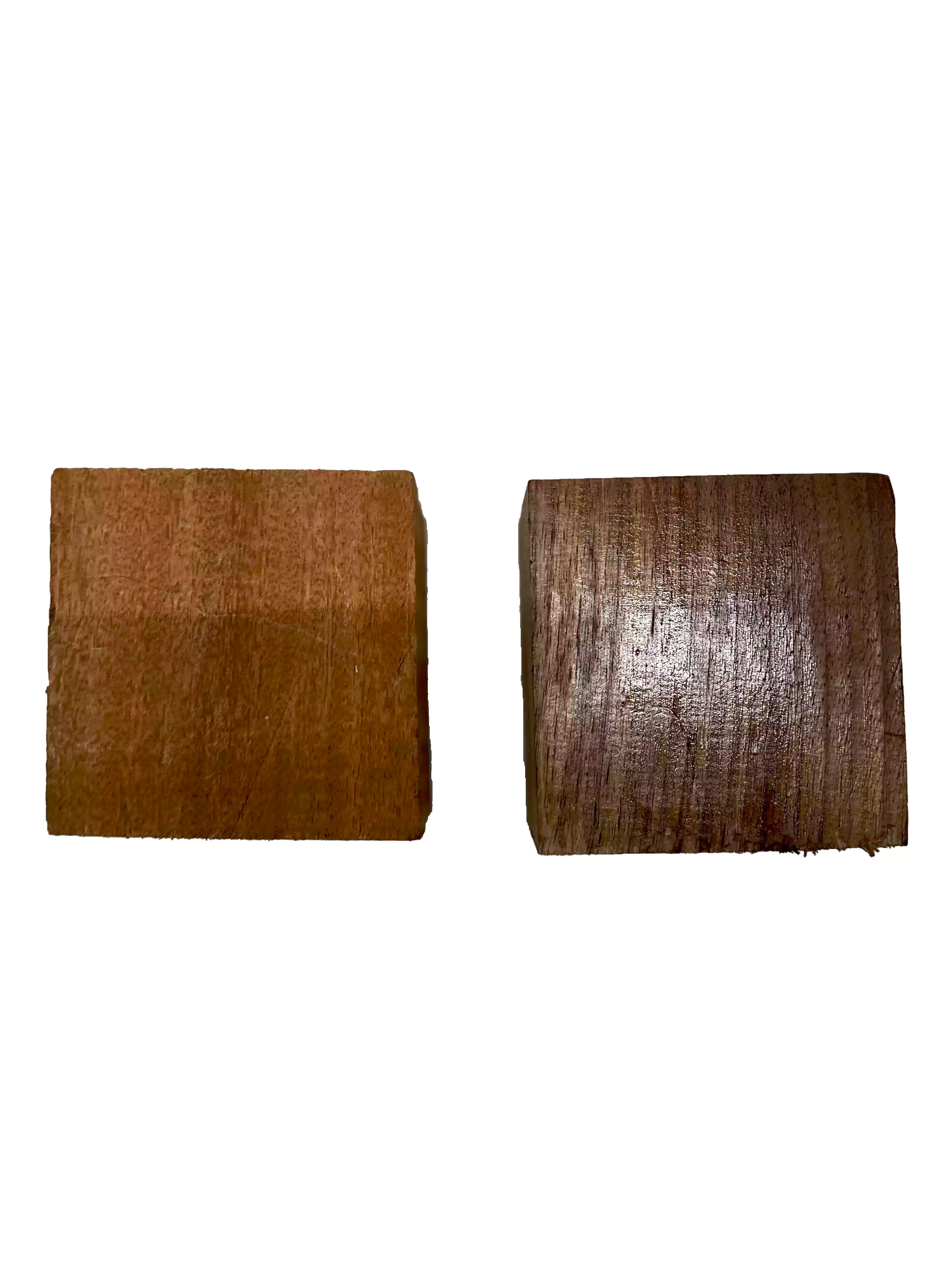 Pack of 2, African Mahogany+Black Walnut Hardwood Bowl Turning Wood Blanks 4"x4"x2-7/8" #81 - Exotic Wood Zone - Buy online Across USA 