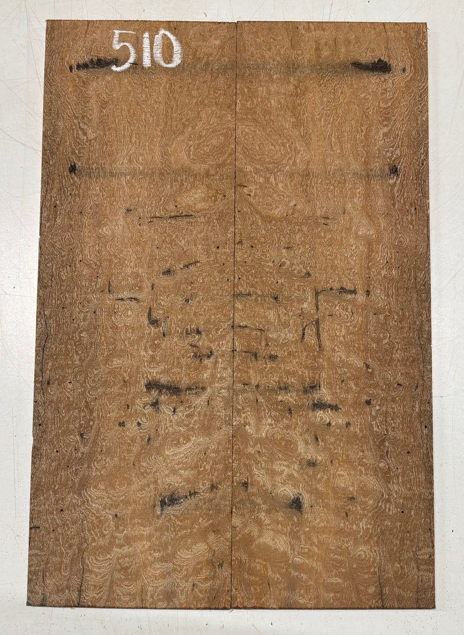 Quilted Sapele Guitar Drop Top - 21-1/2" x 7-1/4" x 3/8" #510