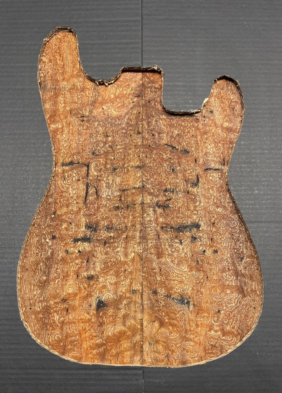 Quilted Sapele Guitar Drop Top - 21-1/2" x 7-1/4" x 3/8" #510