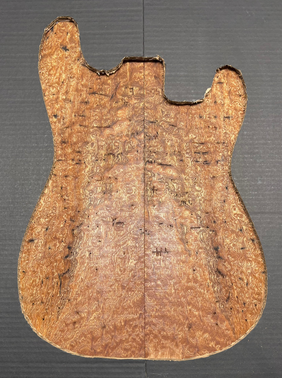 Quilted Sapele Guitar Drop Top - 21-1/2" x 7-1/4" x 3/8" #511