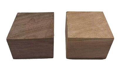 Pack of 2, Black Walnut Hardwood Bowl Turning Wood Blanks 4&quot;x4&quot;x3&quot; 