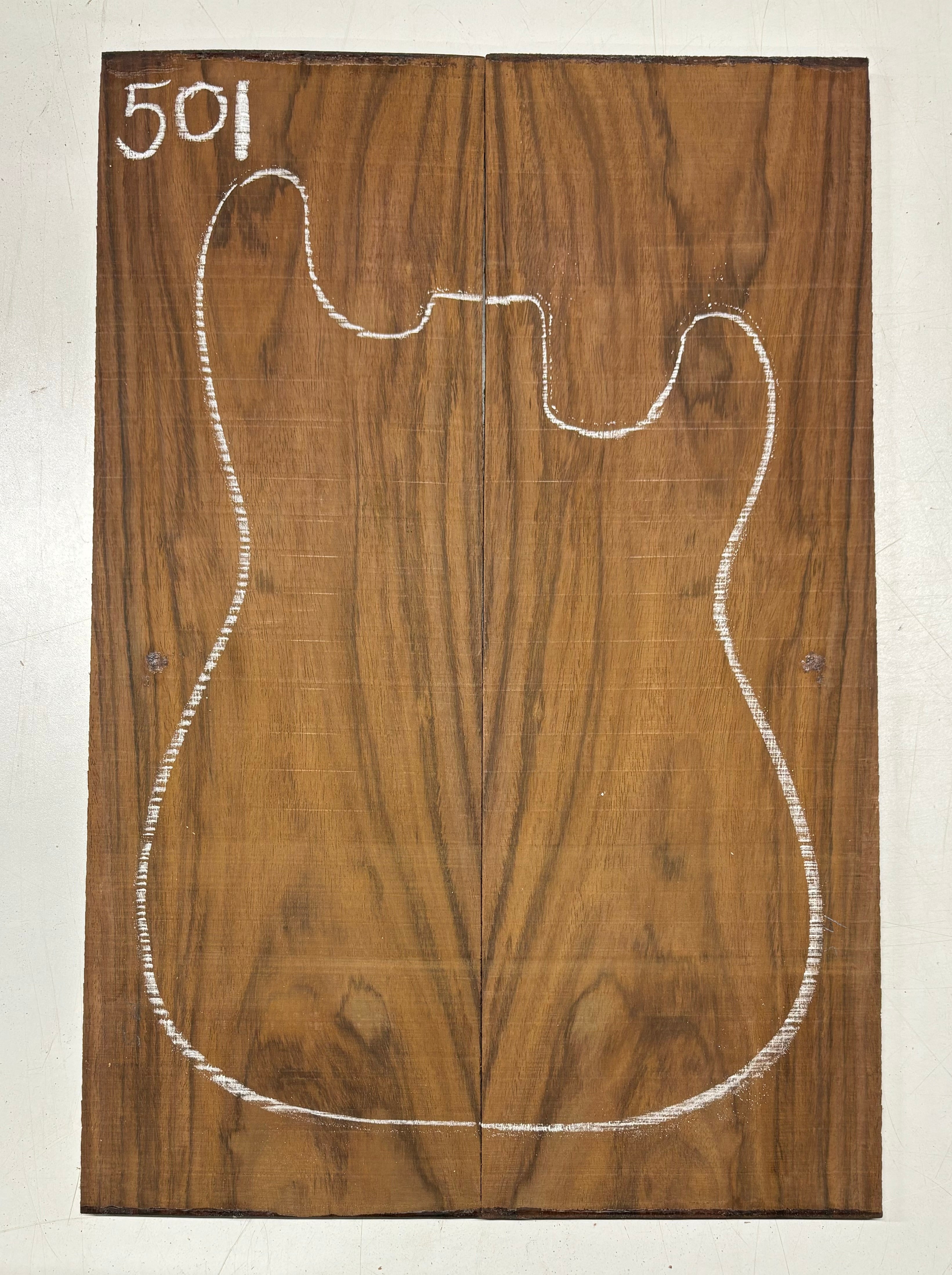 Rare Tiger Striped Rosewood Guitar Drop Top - 22-1/2" x 7-1/4" x 3/8" #501 Exotic Wood Zone 