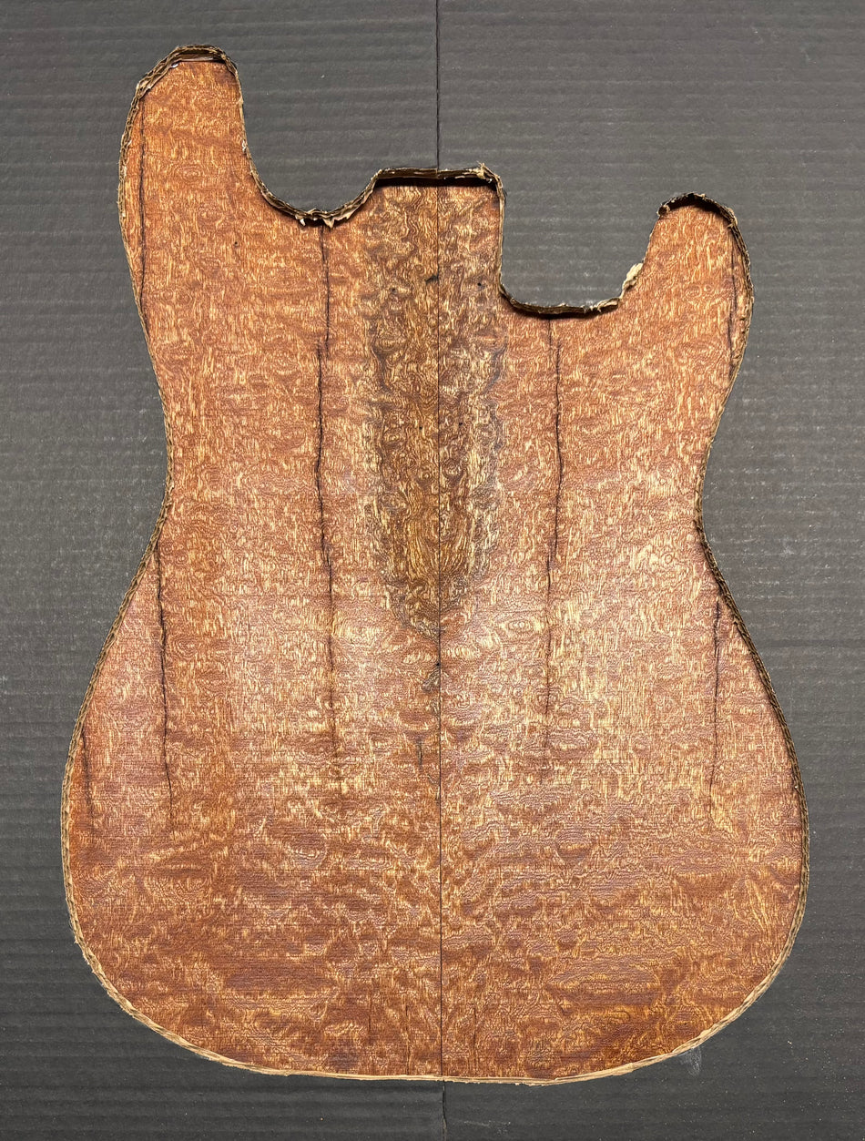 Quilted Sapele Guitar Drop Top - 21-1/2" x 7-1/4" x 3/8" #513