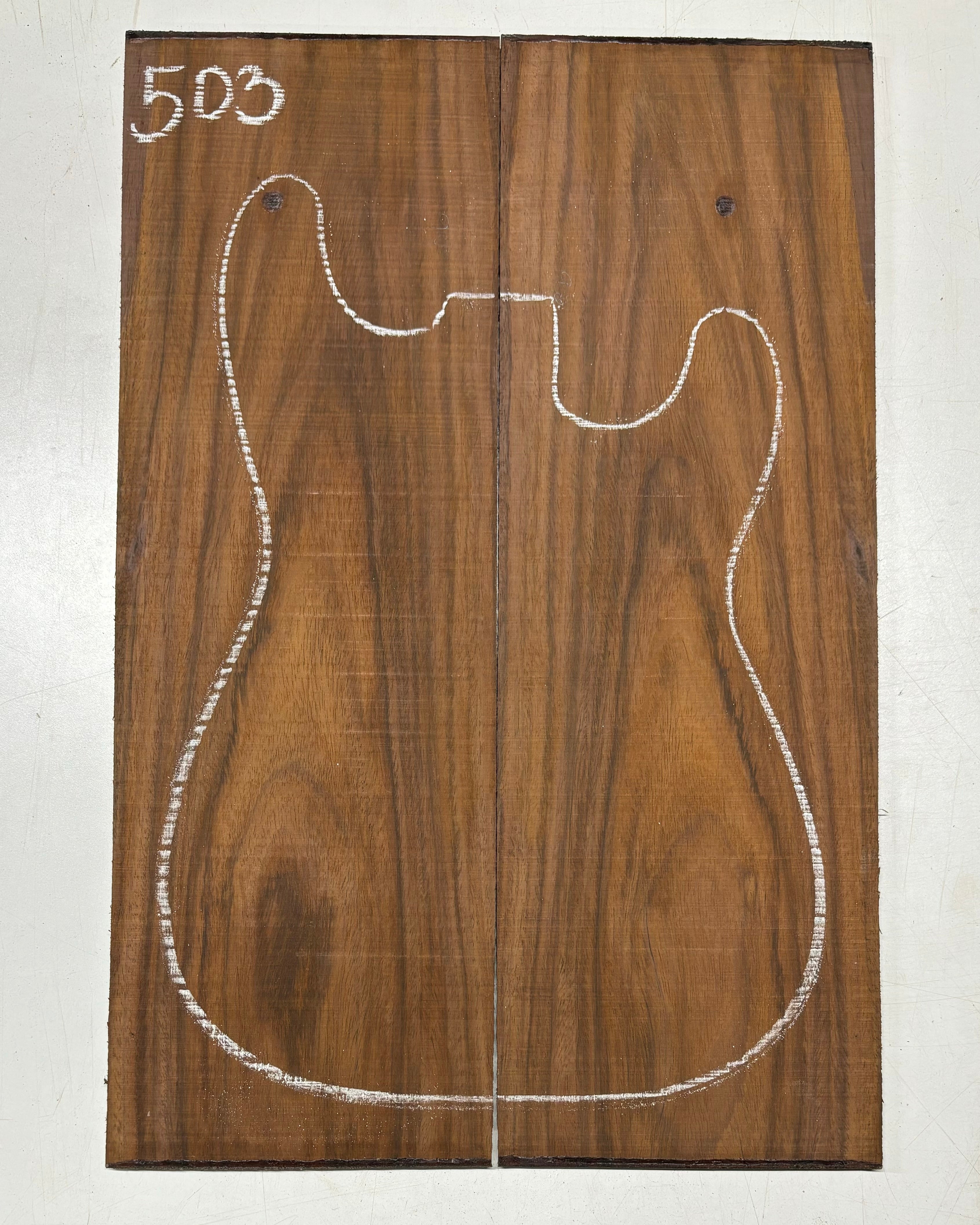 Rare Tiger Striped Rosewood Guitar Drop Top - 22-1/2" x 7-1/4" x 3/8" #503 Exotic Wood Zone 