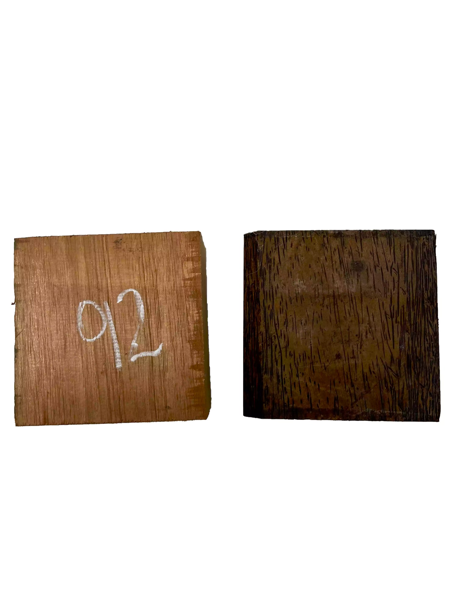 Pack of 2, Honduran Mahogany+Black Palm Hardwood Bowl Turning Wood Blanks 6&quot;x6&quot;x3&quot; 