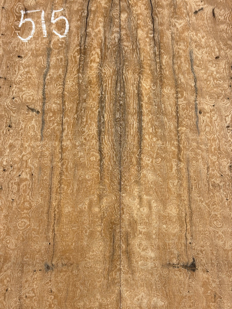 Quilted Sapele Guitar Drop Top - 21-1/2" x 7-1/4" x 3/8" #515