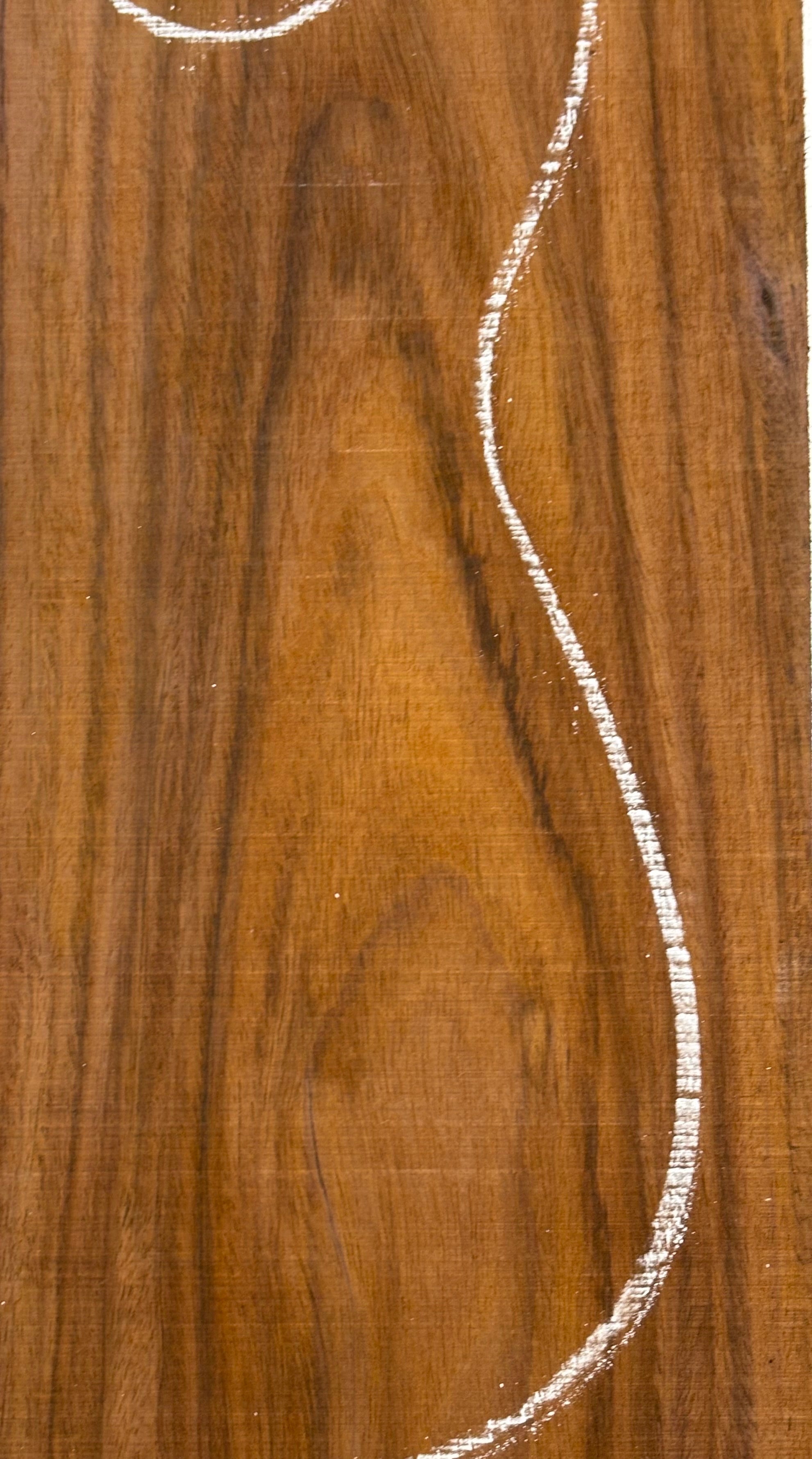 Rare Tiger Striped Rosewood Guitar Drop Top - 22-1/2" x 7-1/4" x 3/8" #503 Exotic Wood Zone 