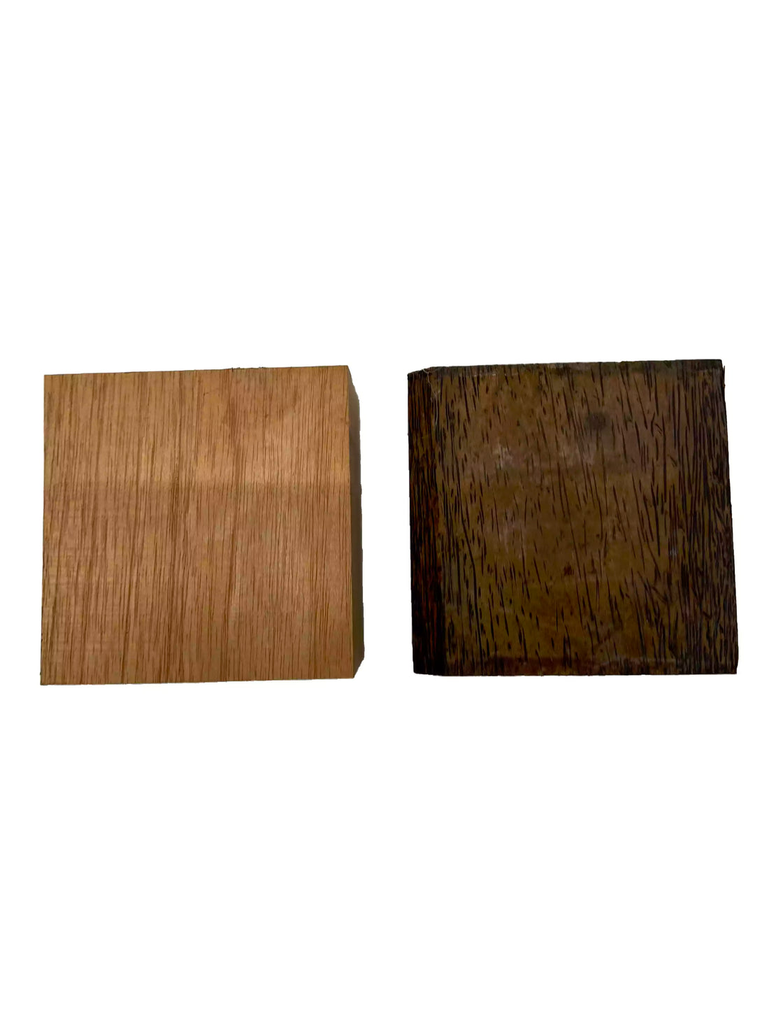 Pack of 2, Honduran Mahogany+Black Palm Hardwood Bowl Turning Wood Blanks 6&quot;x6&quot;x3&quot; 