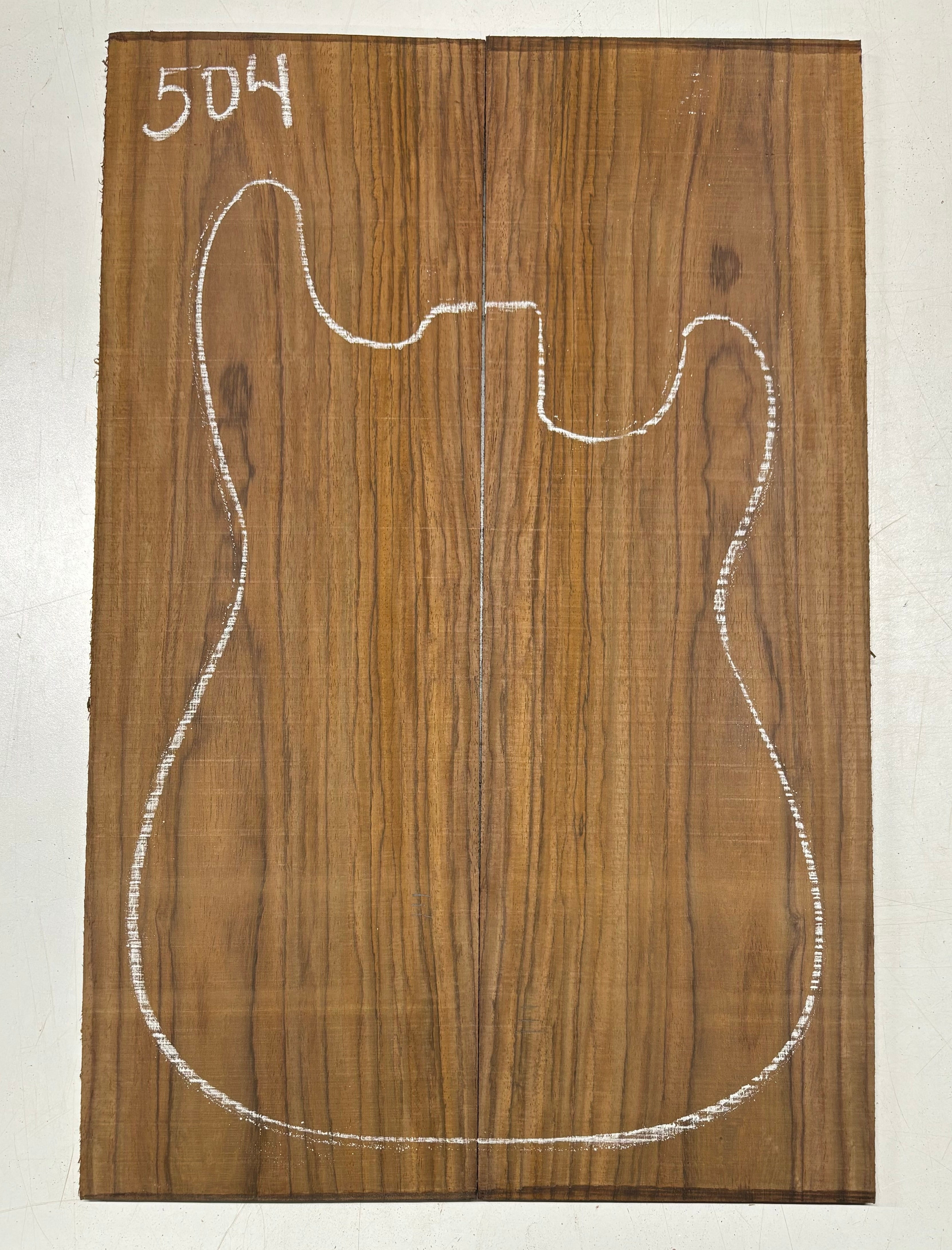 Rare Tiger Striped Rosewood Guitar Drop Top - 22-1/2" x 7-1/4" x 3/8" #504 Exotic Wood Zone 