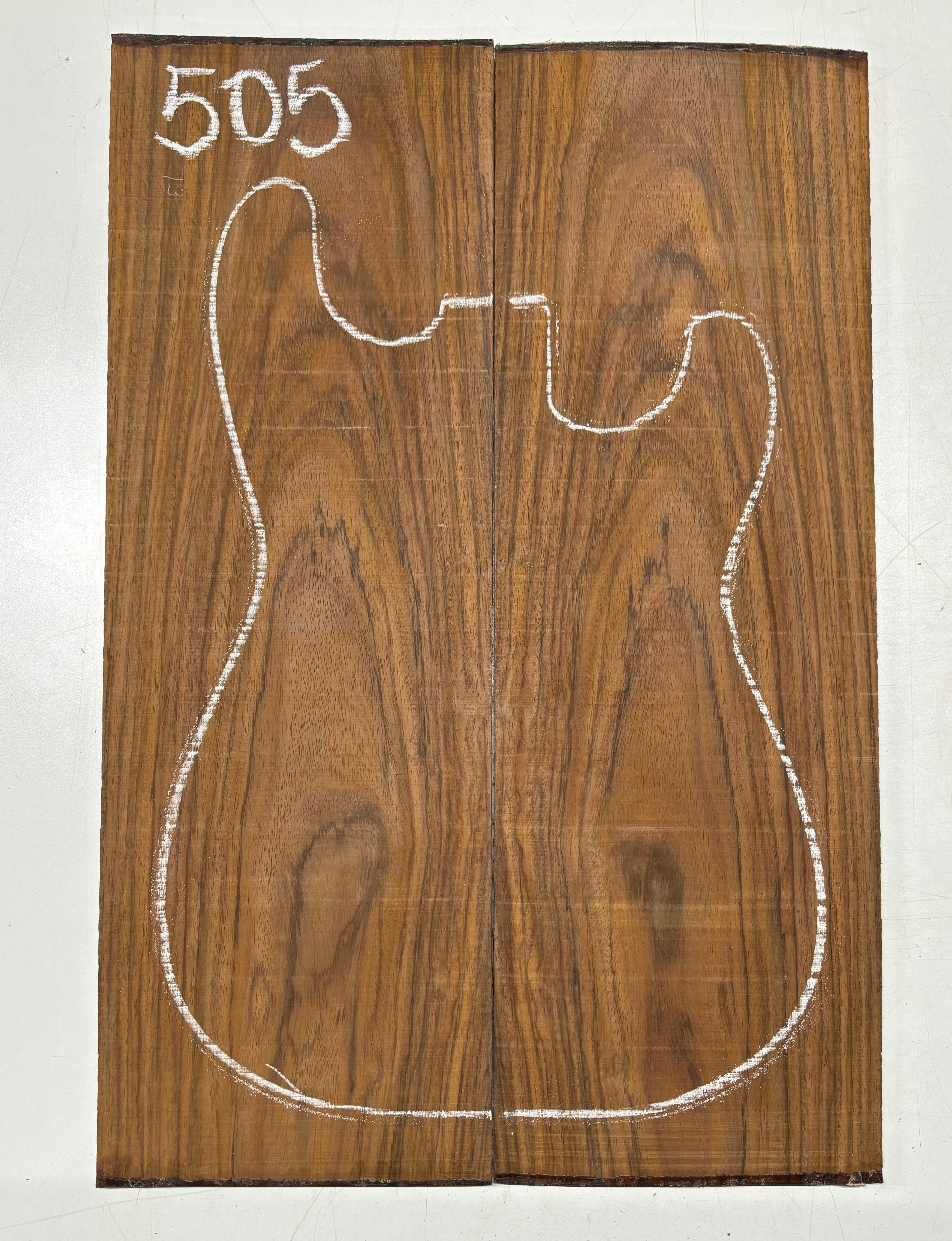 Rare Tiger Striped Rosewood Guitar Drop Top - 22-1/2" x 7-1/4" x 3/8" #505 Exotic Wood Zone 