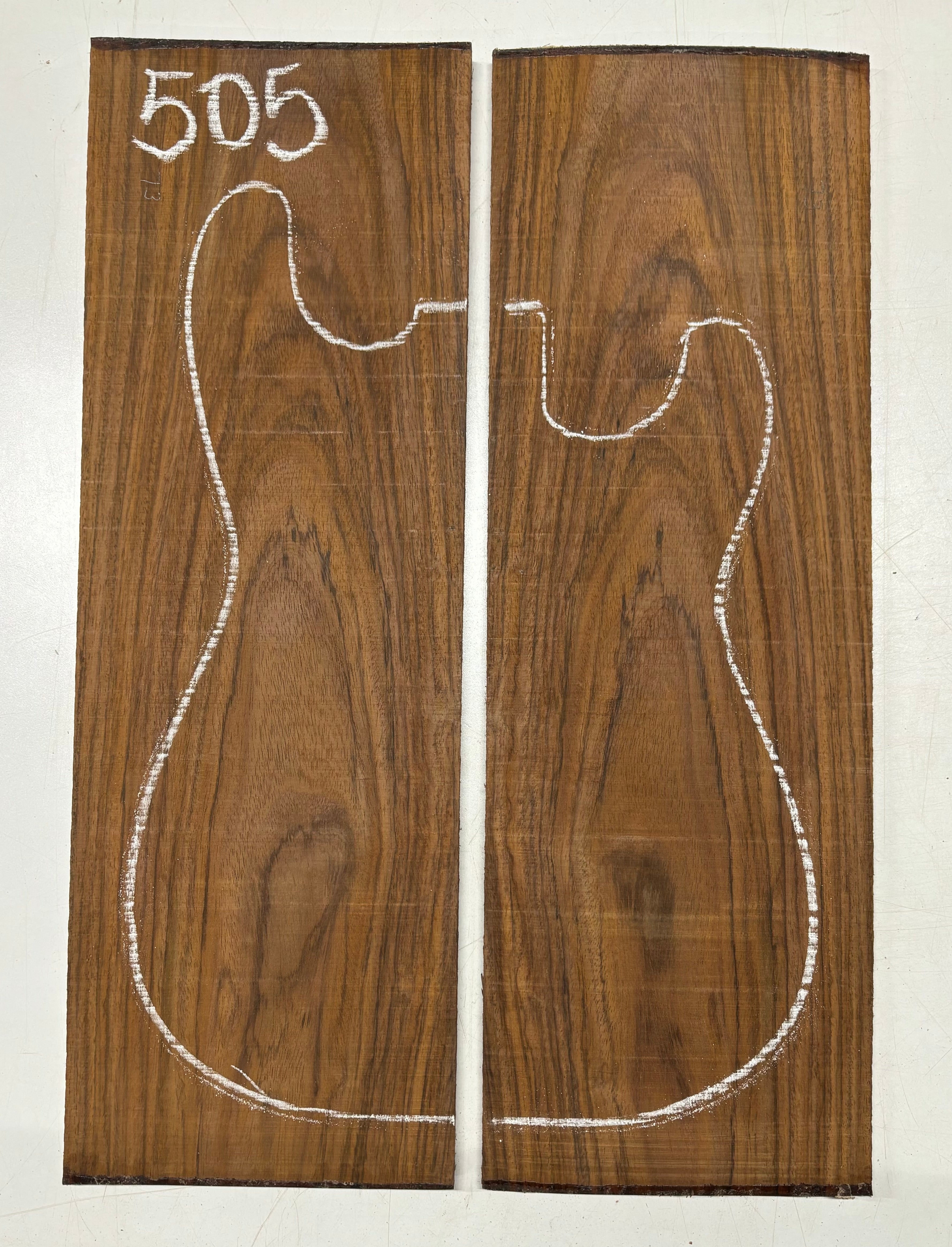 Rare Tiger Striped Rosewood Guitar Drop Top - 22-1/2" x 7-1/4" x 3/8" #505 Exotic Wood Zone 