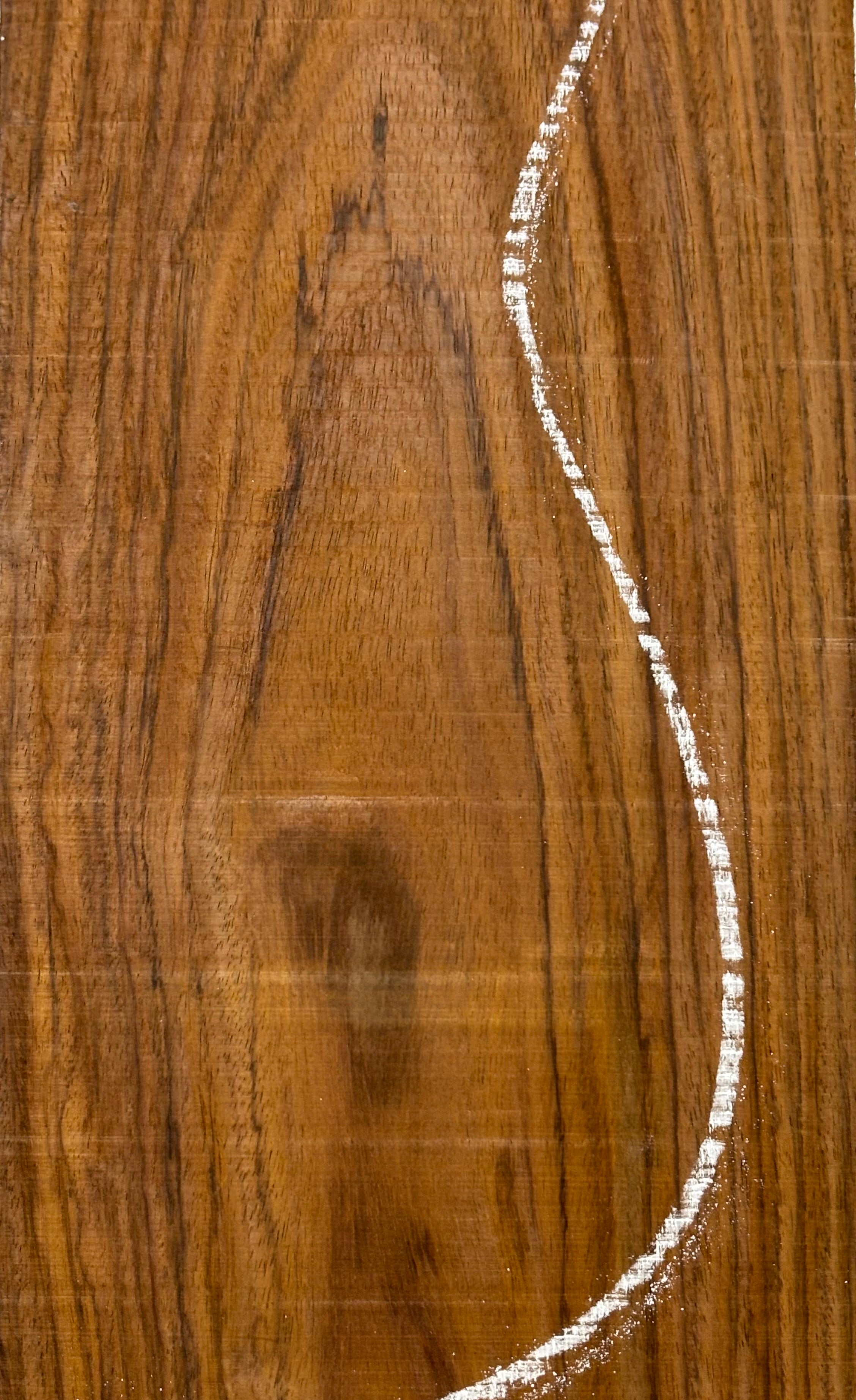 Rare Tiger Striped Rosewood Guitar Drop Top - 22-1/2" x 7-1/4" x 3/8" #505 Exotic Wood Zone 