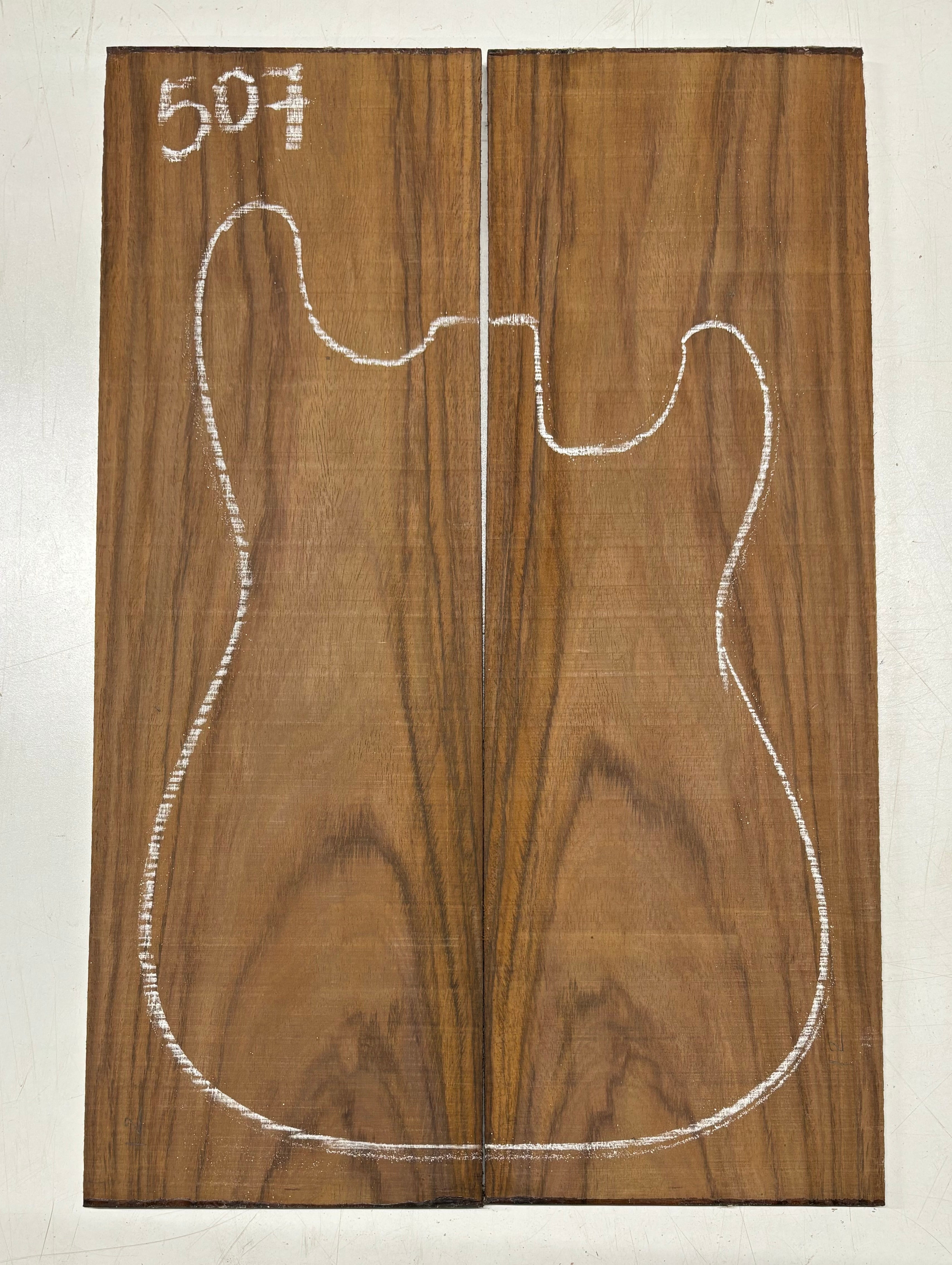 Rare Tiger Striped Rosewood Guitar Drop Top - 22-1/2" x 7-1/4" x 3/8" #507 Exotic Wood Zone 