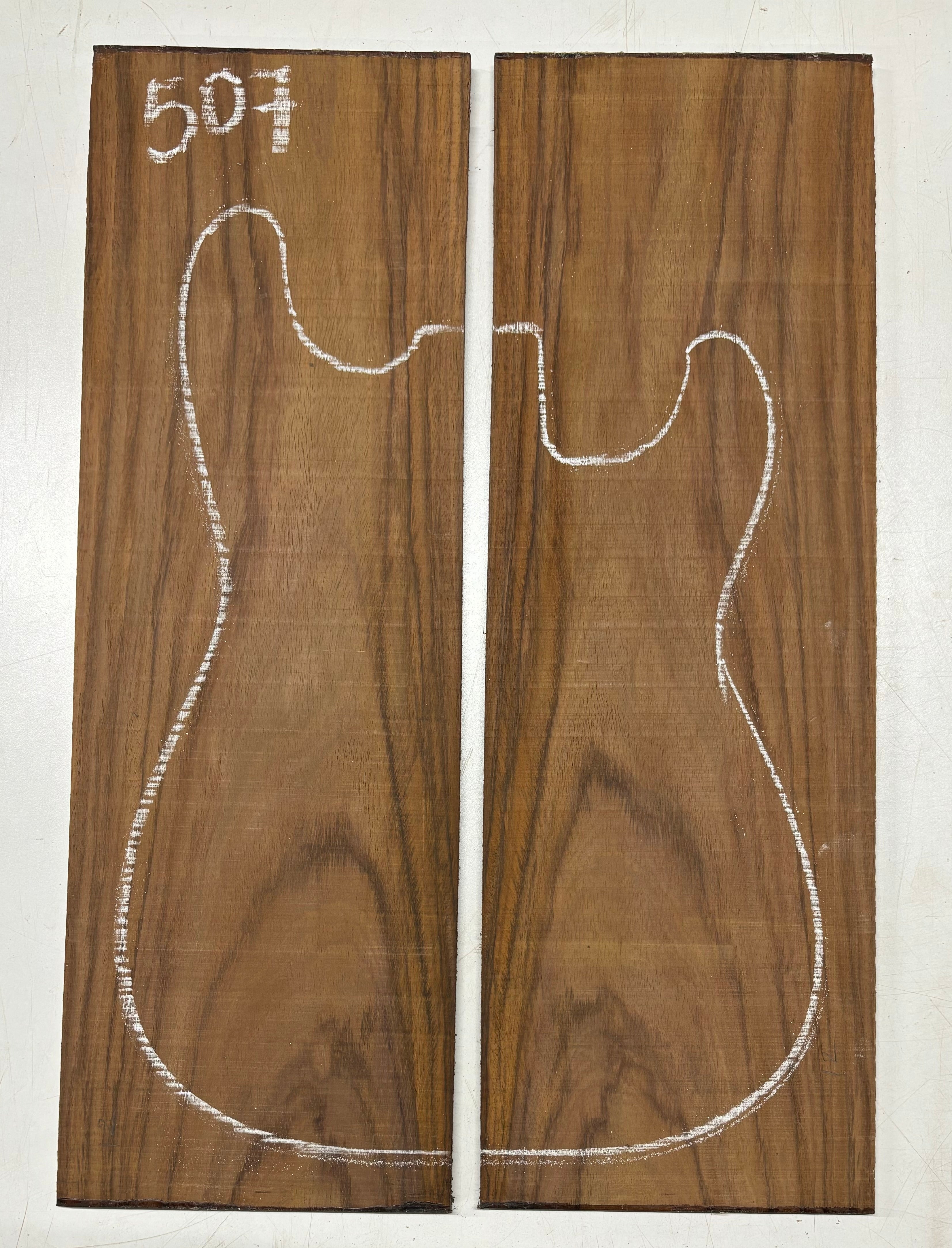 Rare Tiger Striped Rosewood Guitar Drop Top - 22-1/2" x 7-1/4" x 3/8" #507 Exotic Wood Zone 