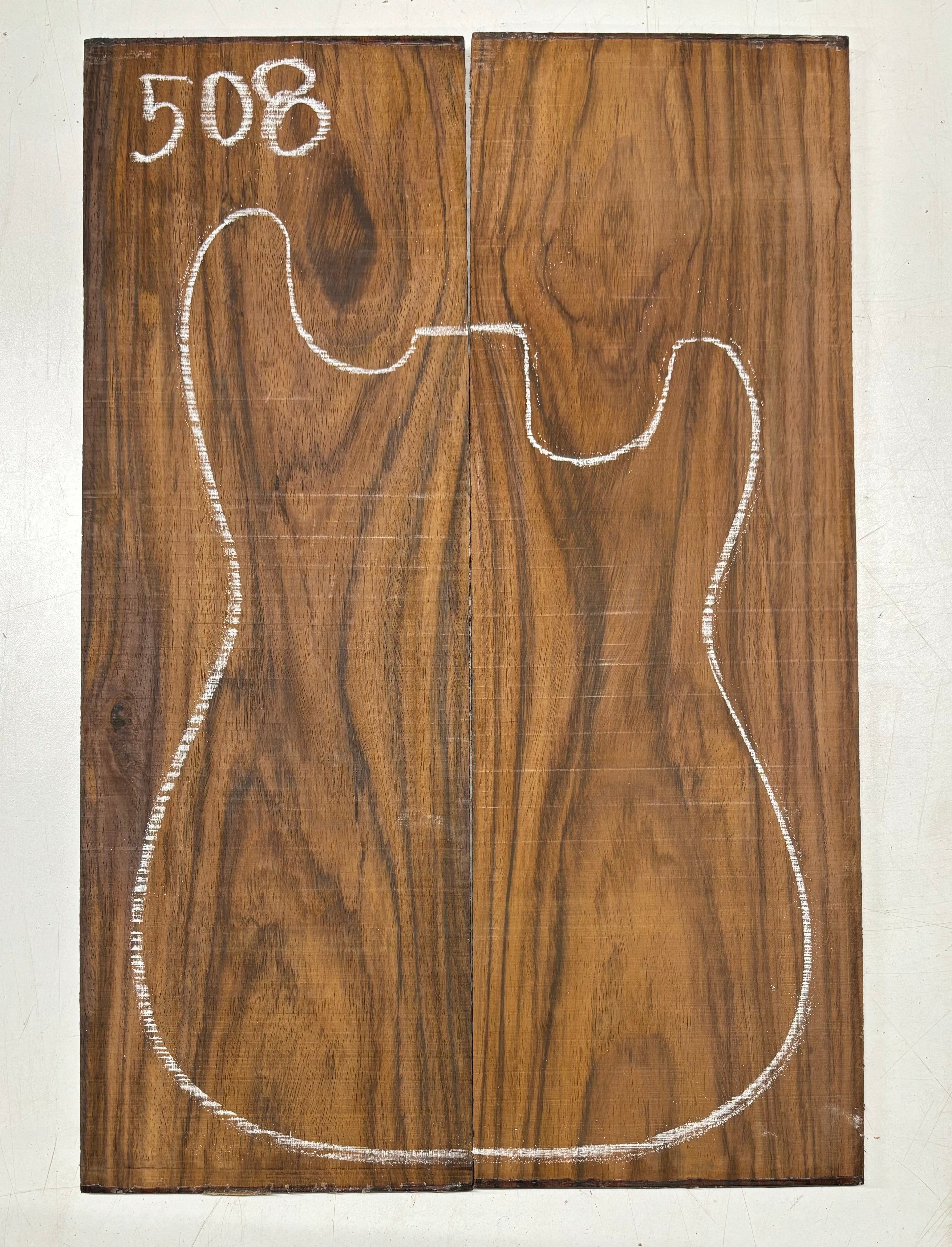 Rare Tiger Striped Rosewood Guitar Drop Top - 22-1/2" x 7-1/4" x 3/8" #508 Exotic Wood Zone 