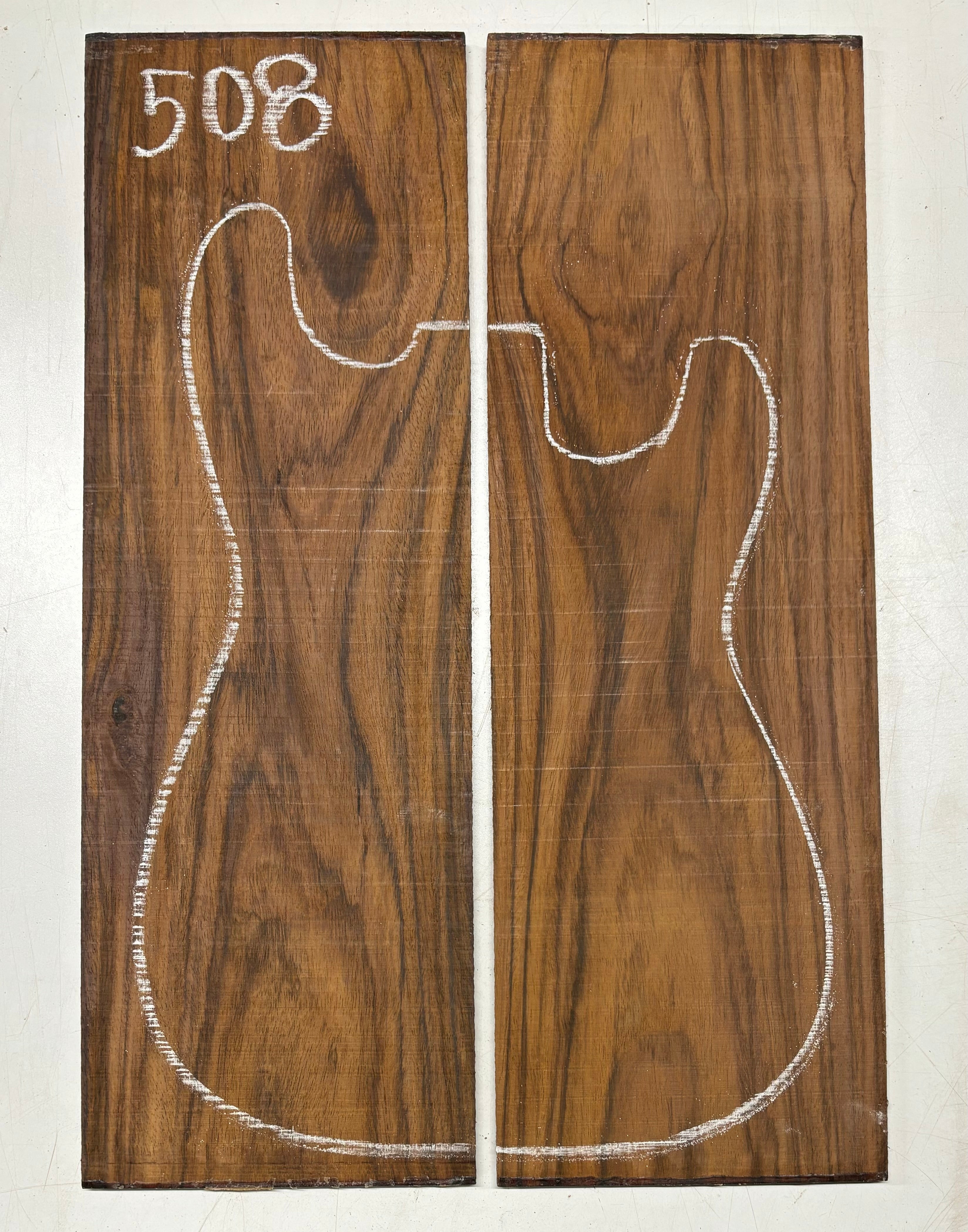 Rare Tiger Striped Rosewood Guitar Drop Top - 22-1/2" x 7-1/4" x 3/8" #508 Exotic Wood Zone 