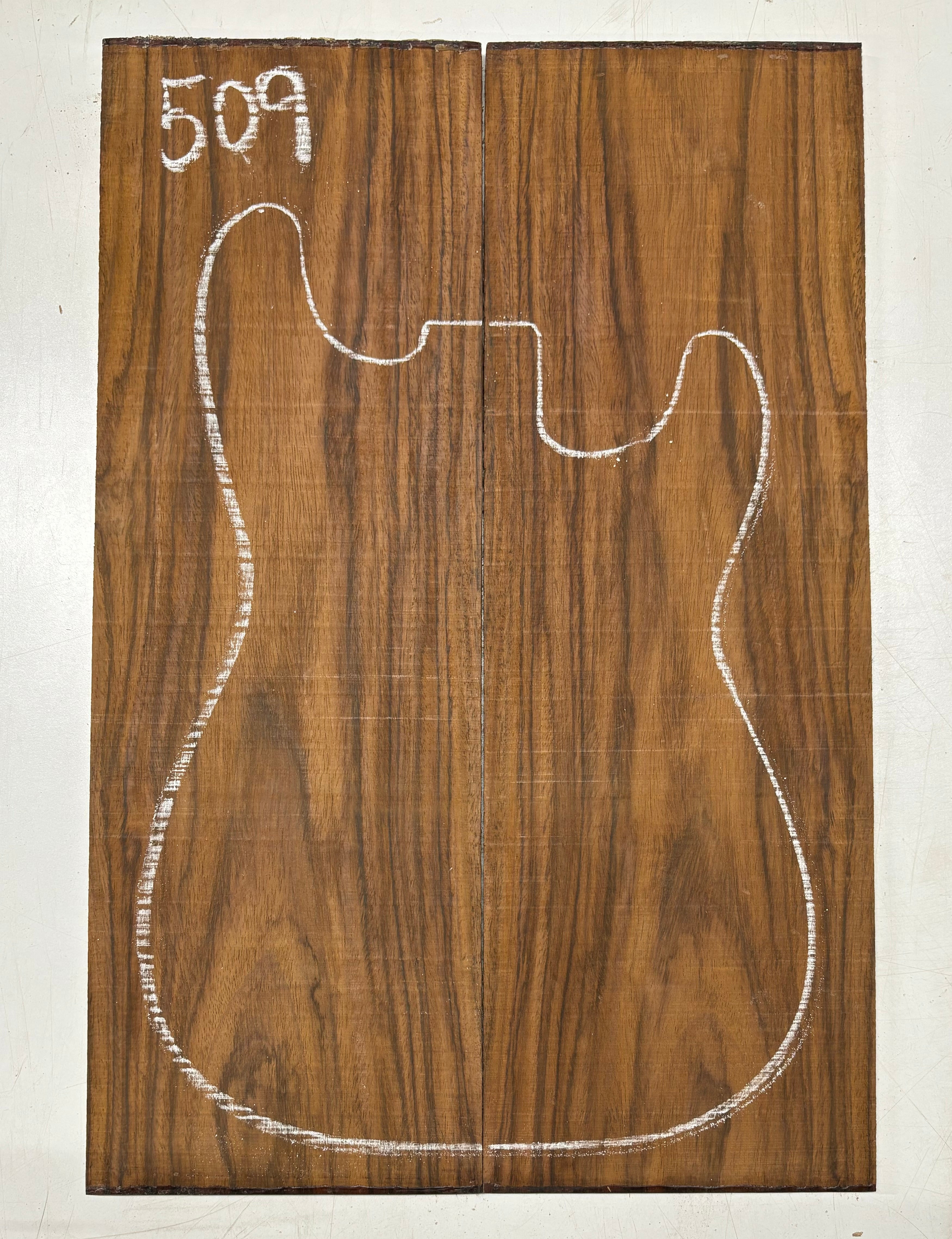 Rare Tiger Striped Rosewood Guitar Drop Top - 22-1/2" x 7-1/4" x 3/8" #509 Exotic Wood Zone 