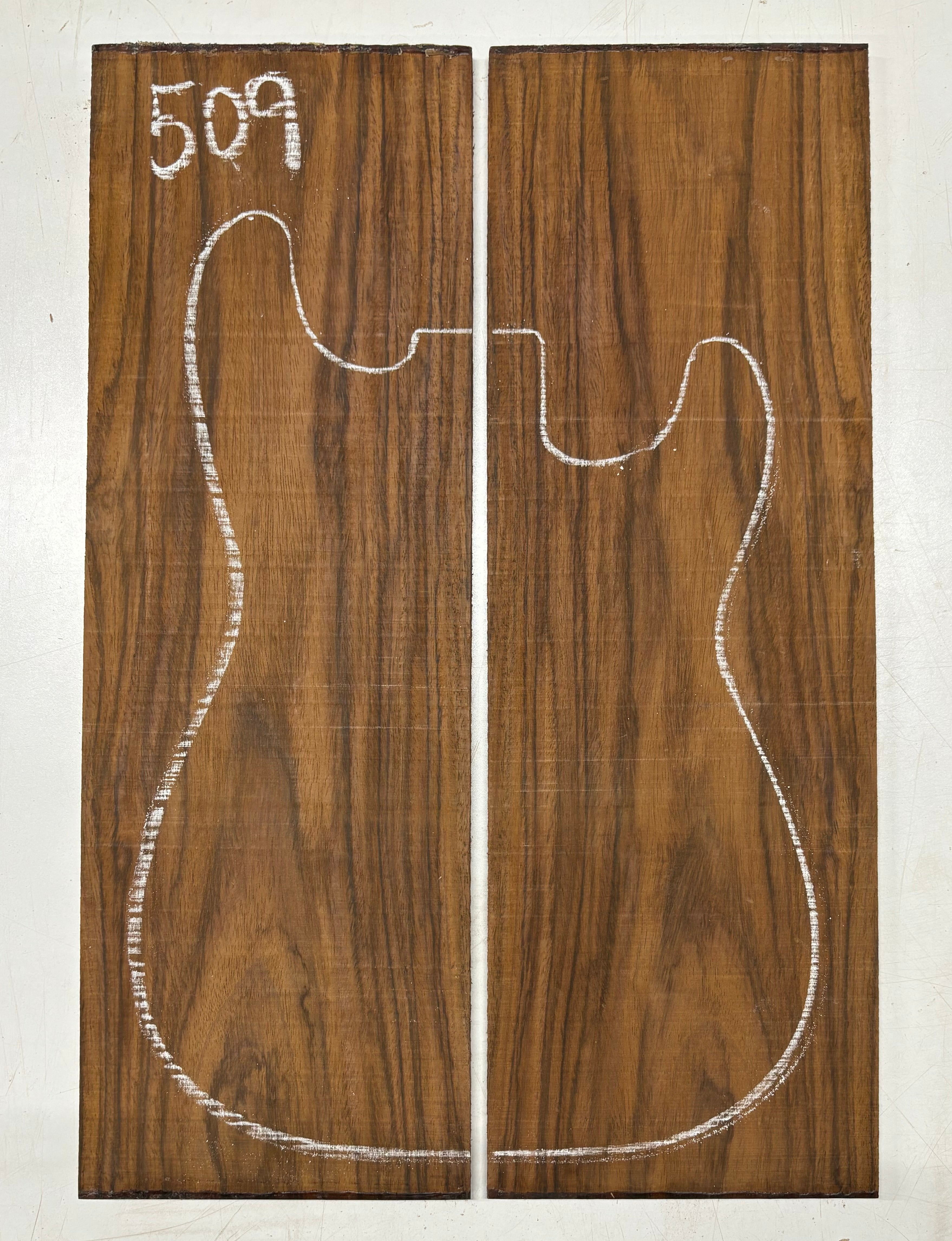 Rare Tiger Striped Rosewood Guitar Drop Top - 22-1/2" x 7-1/4" x 3/8" #509 Exotic Wood Zone 