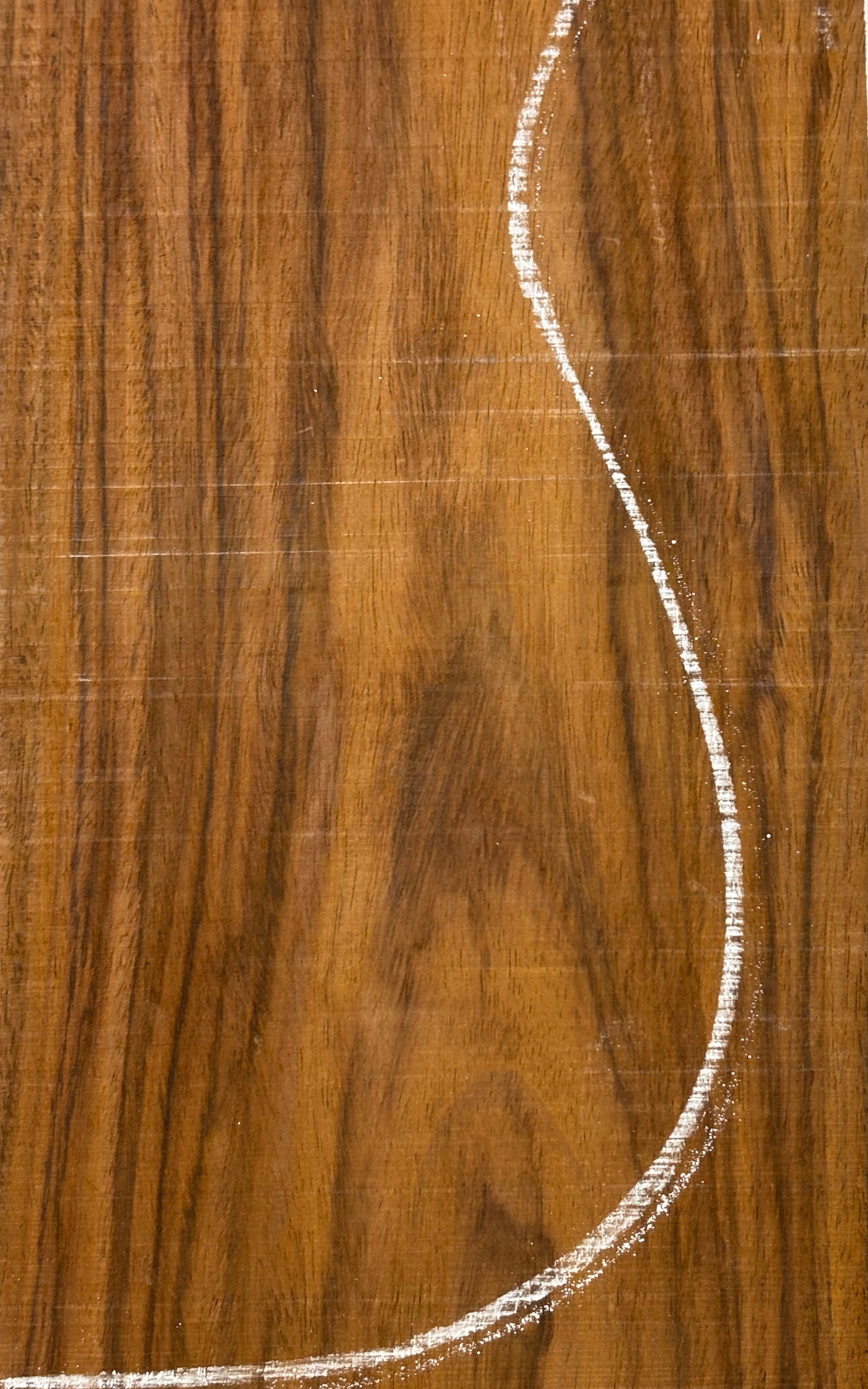 Rare Tiger Striped Rosewood Guitar Drop Top - 22-1/2" x 7-1/4" x 3/8" #509 Exotic Wood Zone 