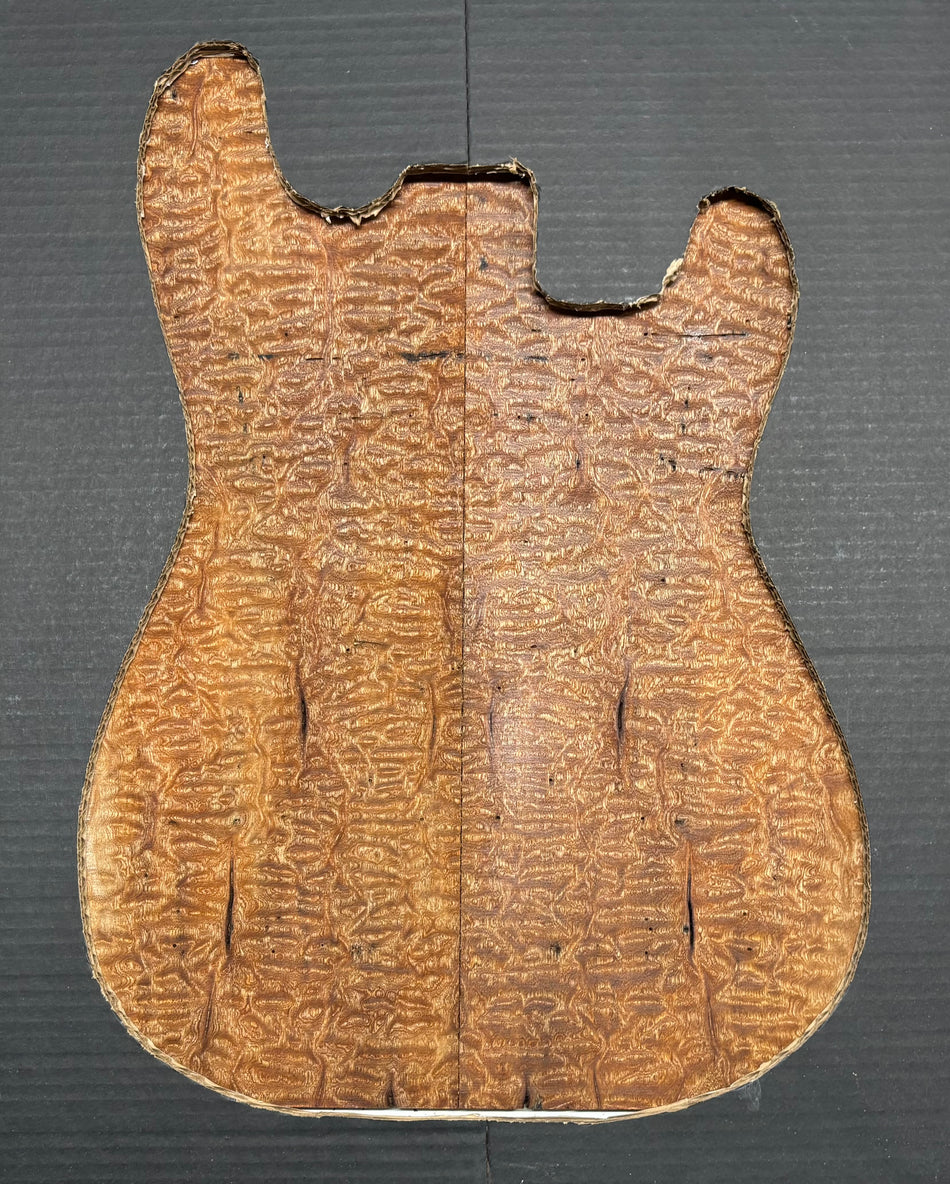 Quilted Sapele Guitar Drop Top - 21-1/2" x 7-1/4" x 3/8" #519