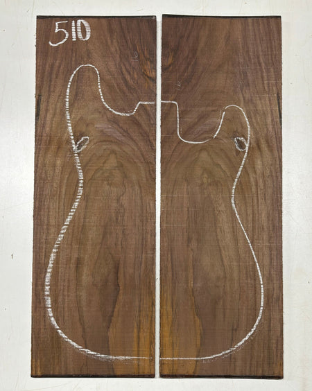 Rare Tiger Striped Rosewood Guitar Drop Top - 22-1/2" x 7-1/4" x 3/8" #510 Exotic Wood Zone 