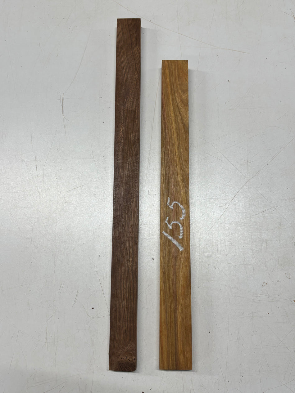 2 Pack, 2 Species, Canarywood ( 19" x 1-3/4" x 7/8") + Chechen Thin Stock Lumber ( 22" x 1-1/2" x 3/4") #155