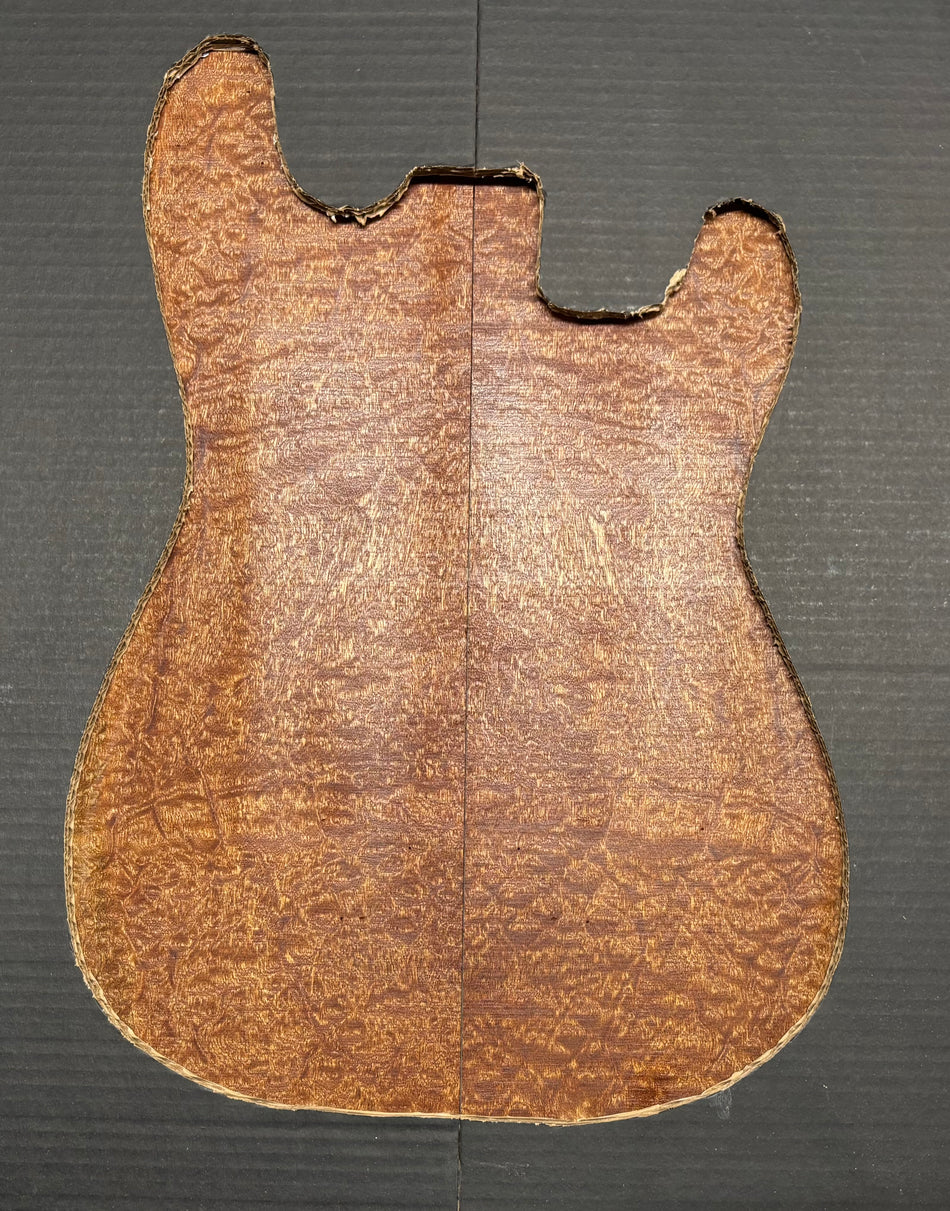 Quilted Sapele Guitar Drop Top - 21-1/2" x 7-1/4" x 3/8" #520