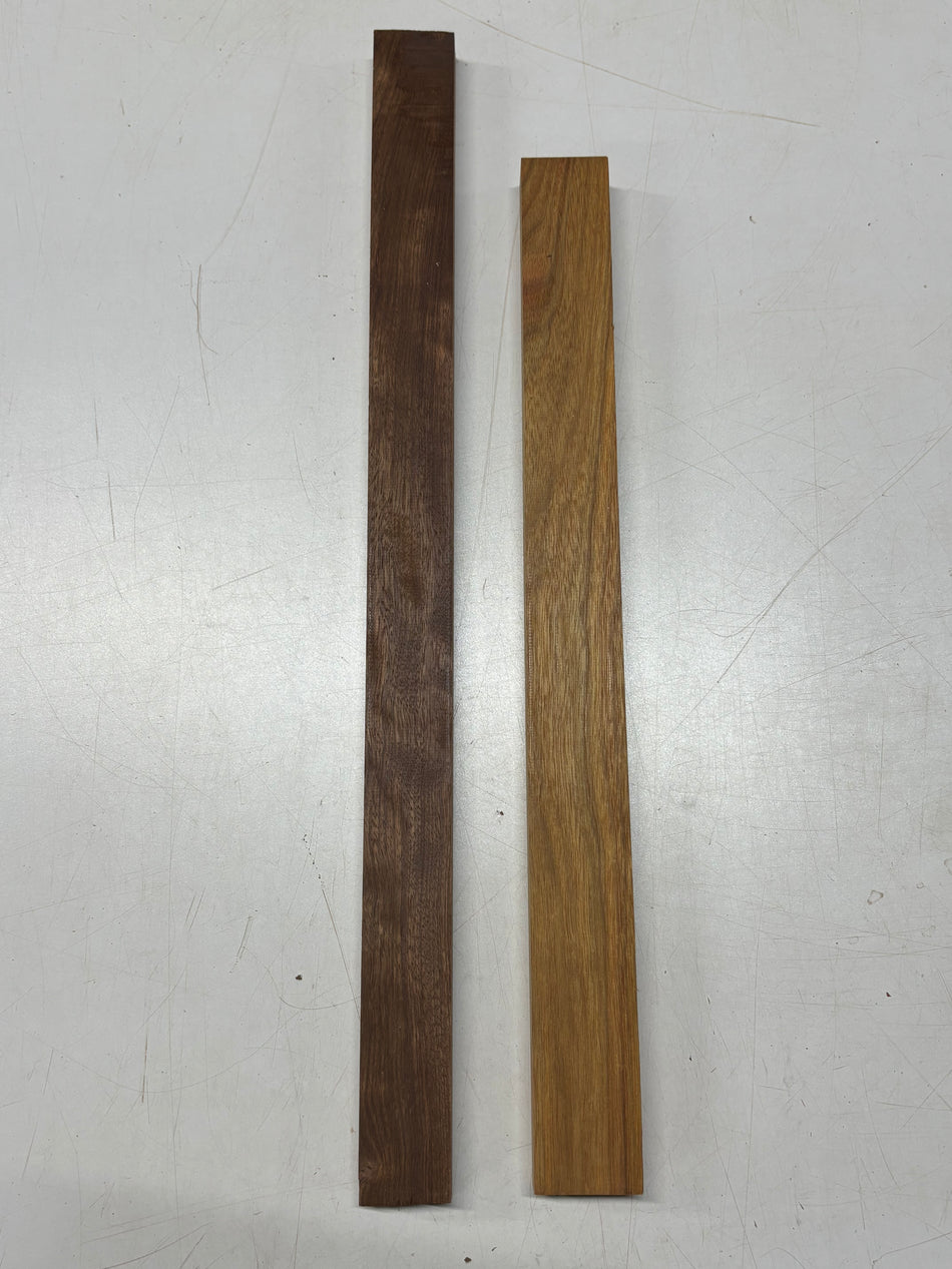 2 Pack, 2 Species, Canarywood ( 19" x 1-3/4" x 7/8") + Chechen Thin Stock Lumber ( 22" x 1-1/2" x 3/4") #155