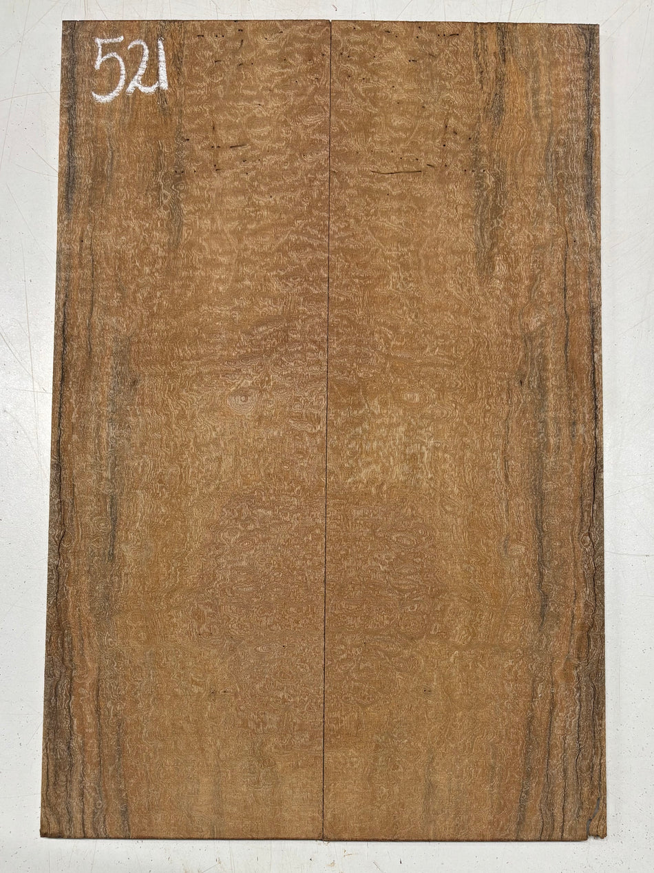 Quilted Sapele Guitar Drop Top - 21-1/2" x 7-1/4" x 3/8" #521