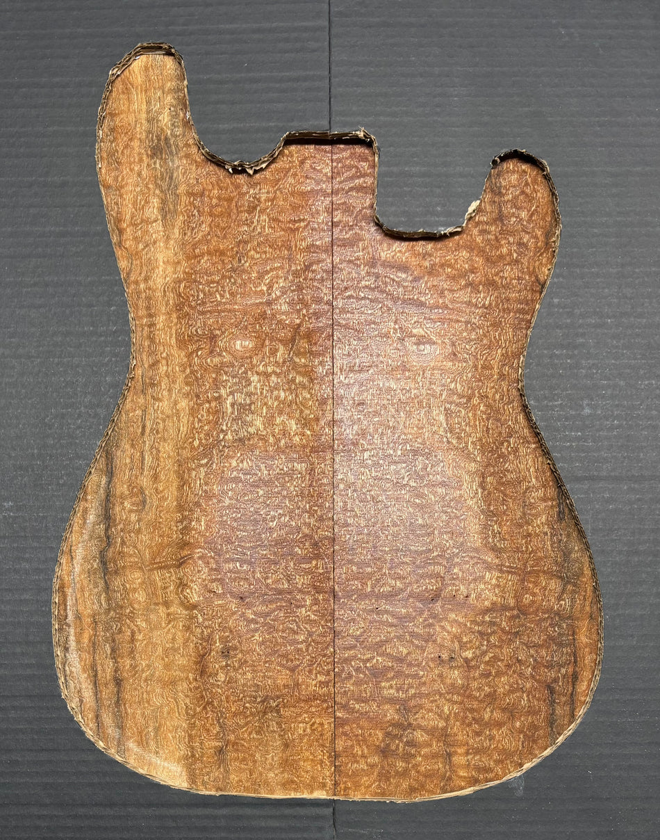 Quilted Sapele Guitar Drop Top - 21-1/2" x 7-1/4" x 3/8" #521