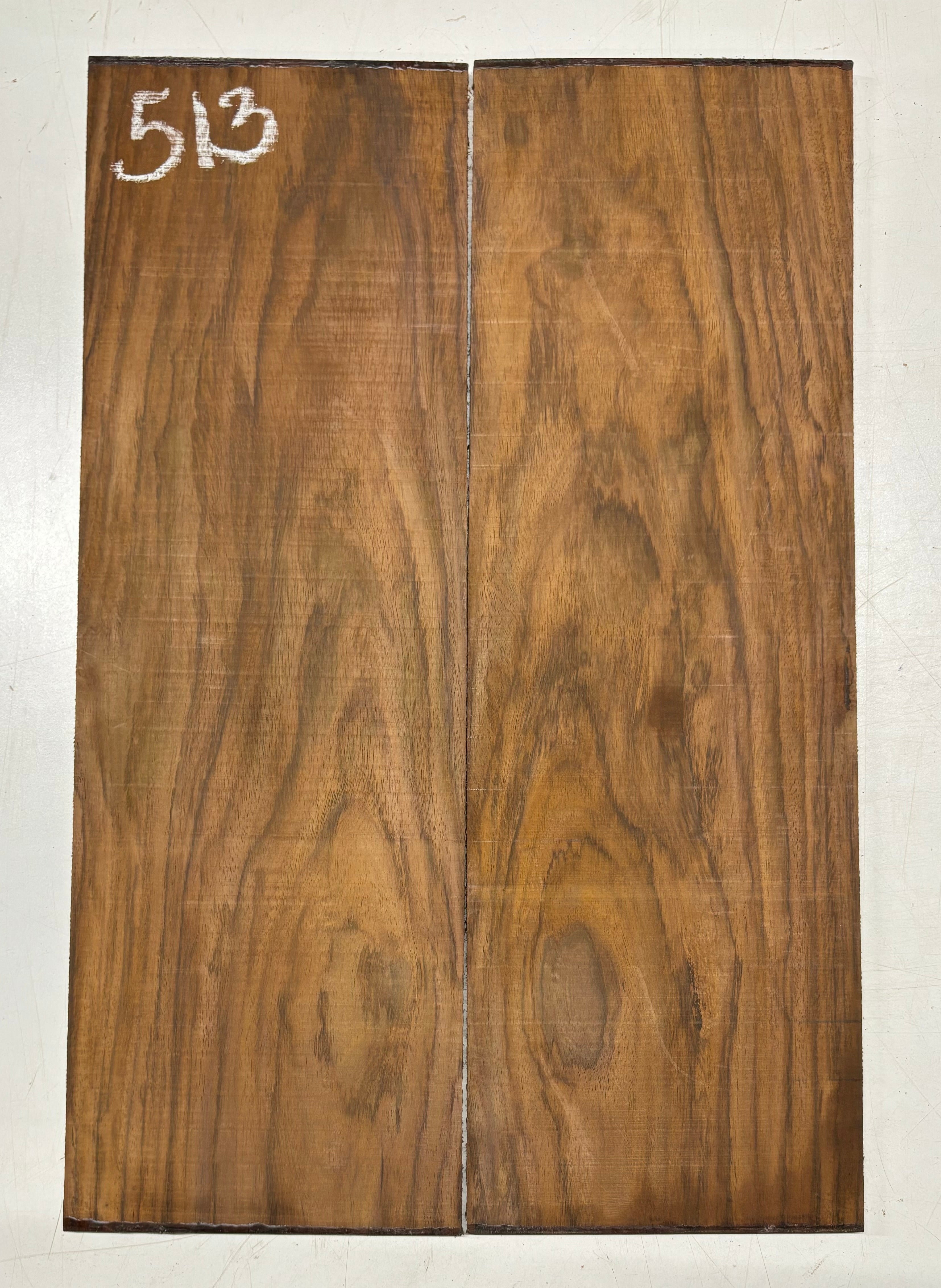 Rare Tiger Striped Rosewood Guitar Drop Top - 22-1/2" x 7-1/4" x 3/8" #513 Exotic Wood Zone 