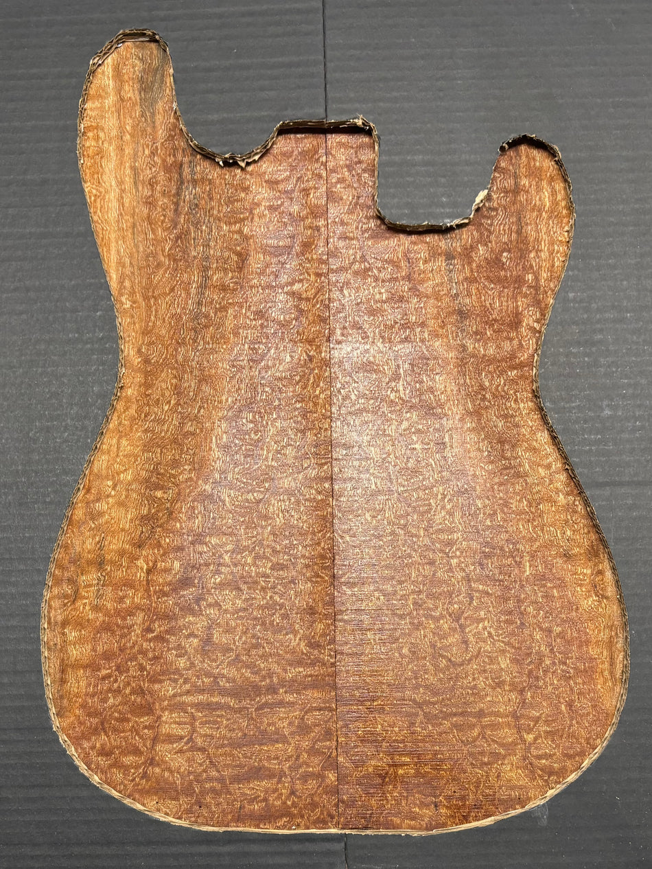 Quilted Sapele Guitar Drop Top - 21-1/2" x 7-1/4" x 3/8" #523